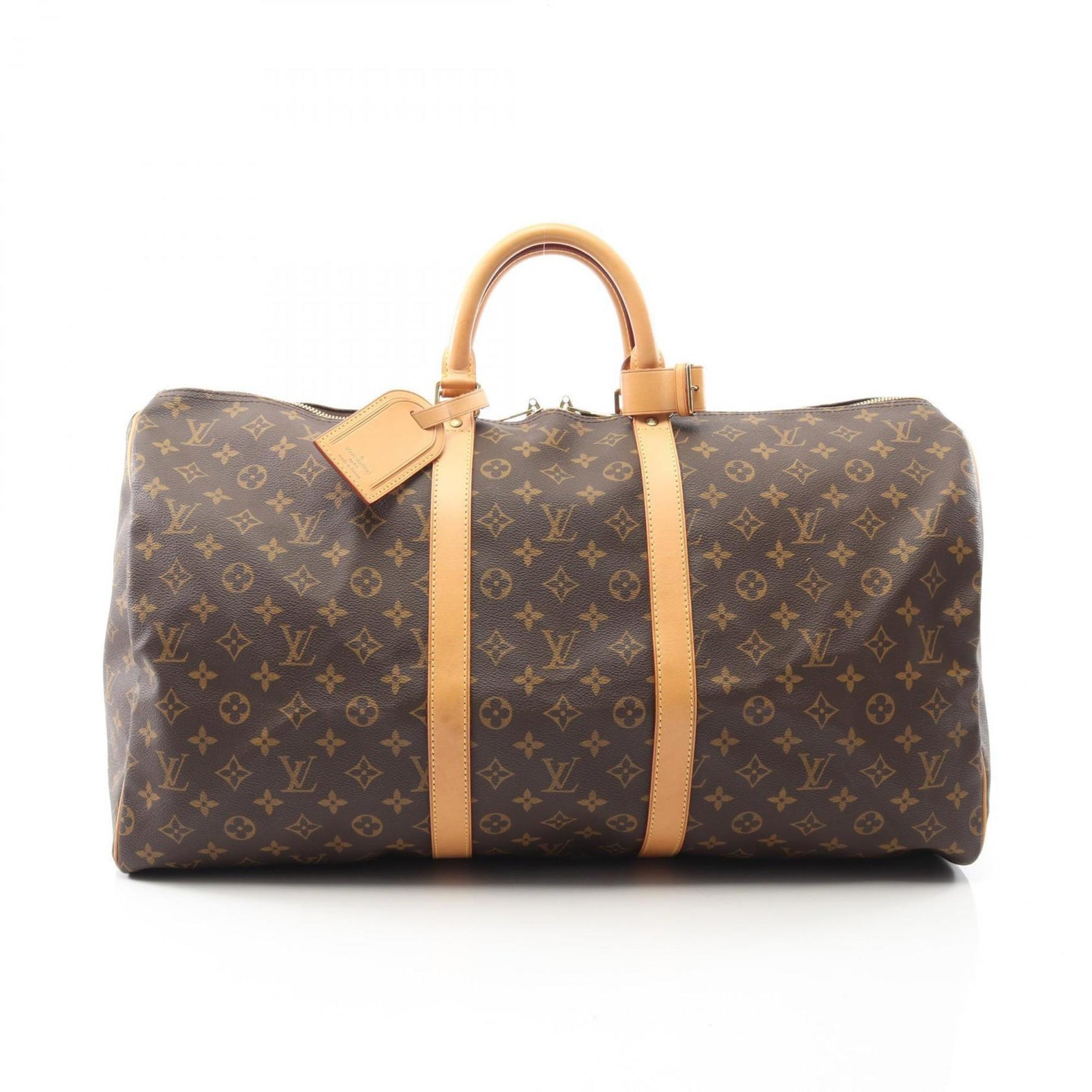 Louis Vuitton Keepall 55 Boston Bag, Coated Canvas and Leather, Monogram, Men's