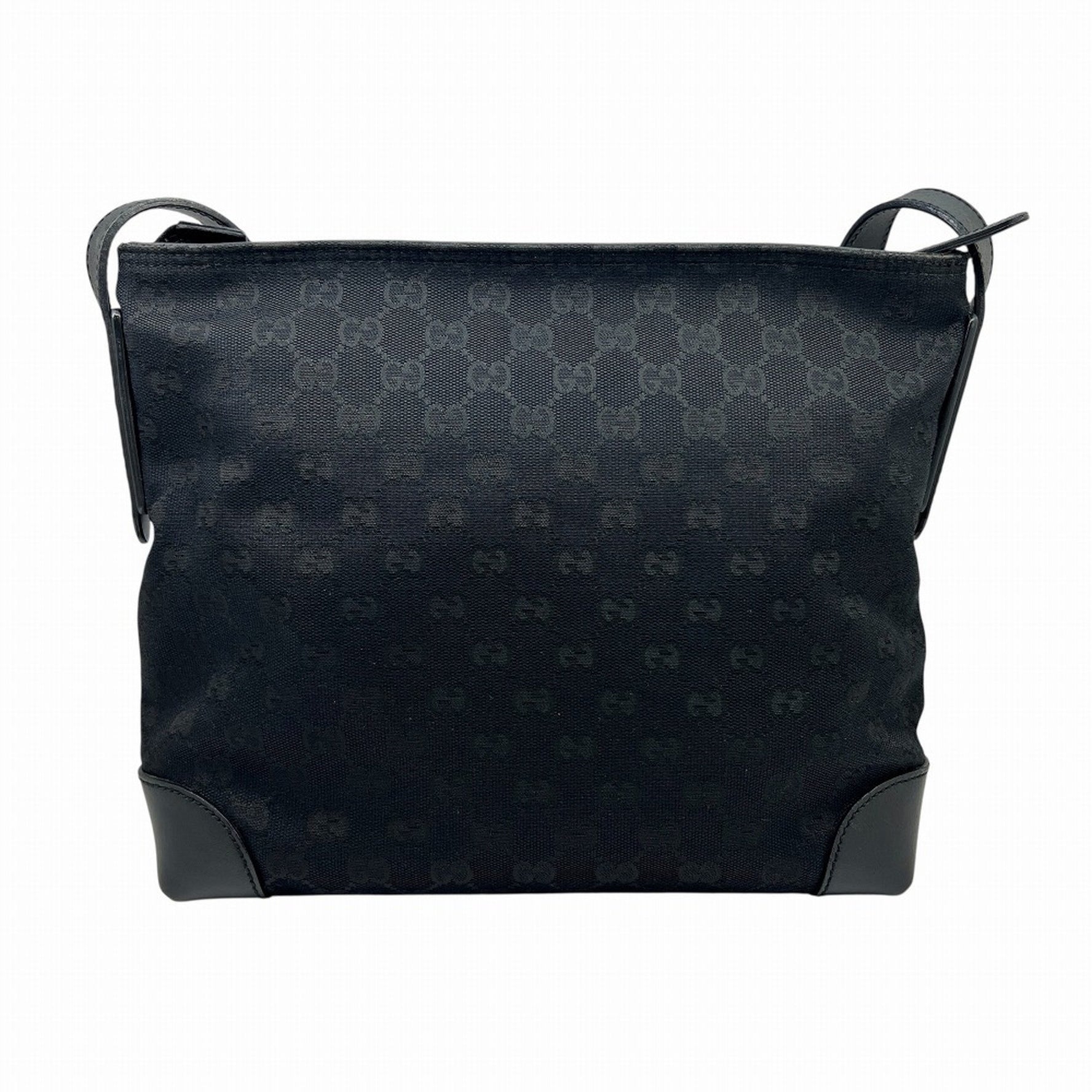 GUCCI Shoulder Bag GG Canvas Sherry Line Leather Men's