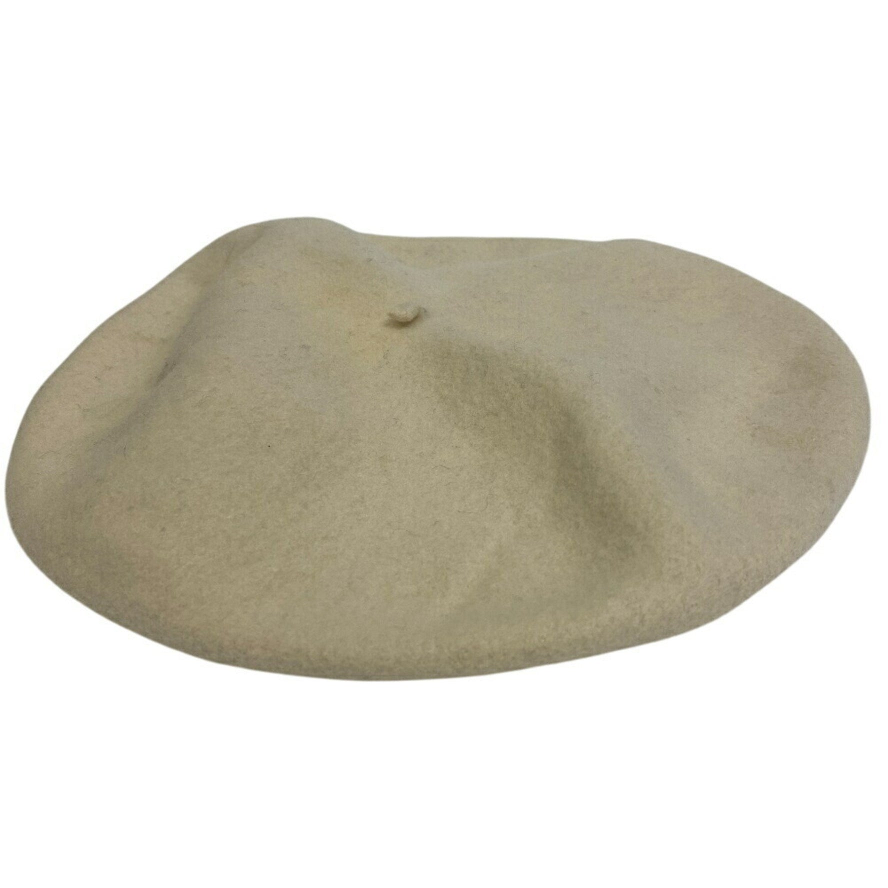 CHANEL Coco Mark Embroidered Beret White