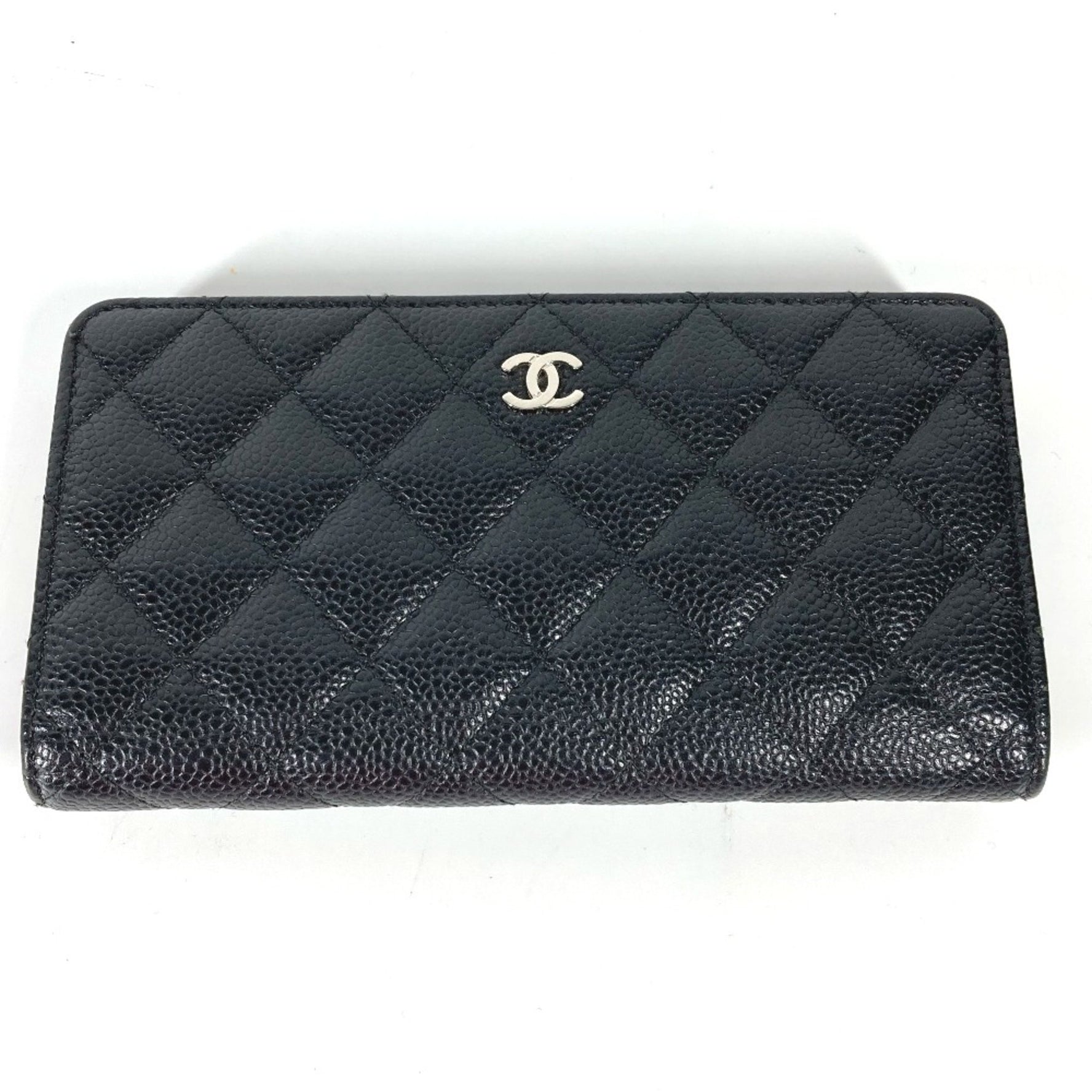 Chanel Long wallet Two fold Long Wallet SilverHardware