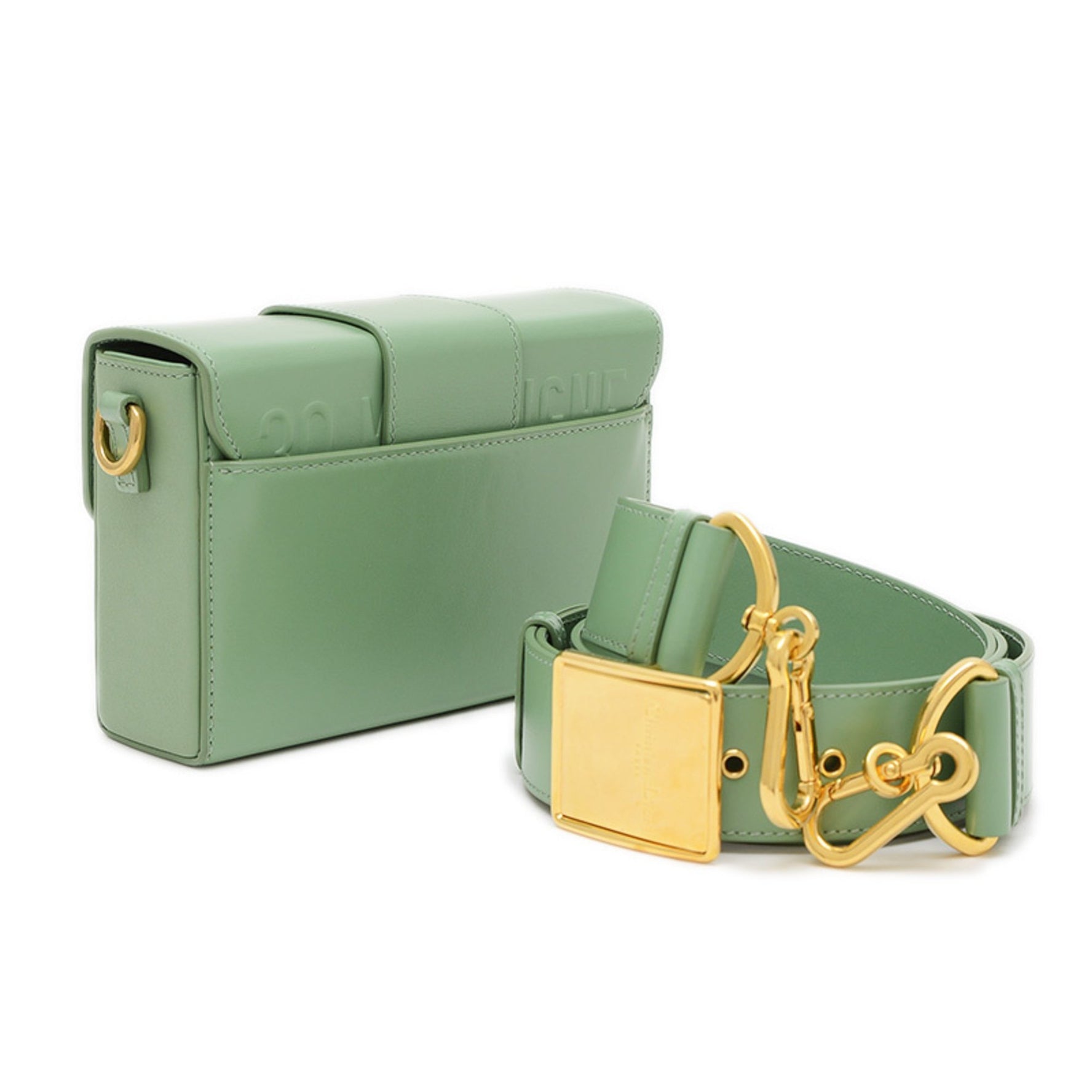 Christian Dior Dior Montaigne 30 Shoulder Bag in Light Green Leather