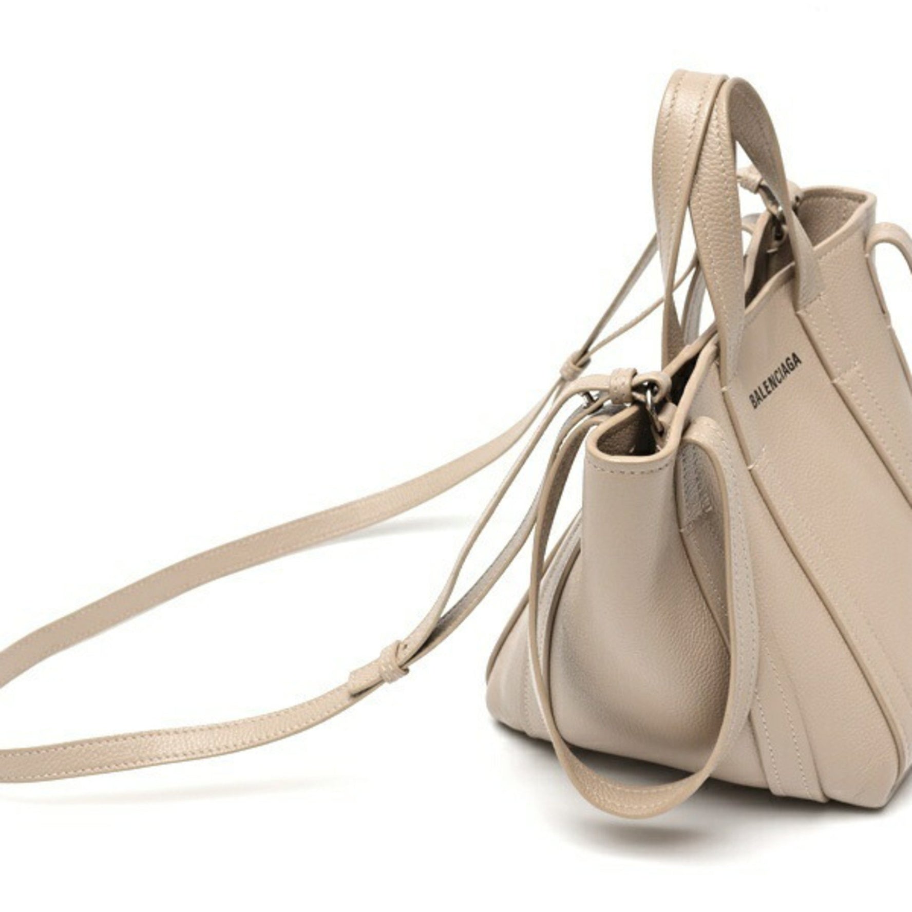 Balenciaga Everyday XS North South Shoulder Tote Bag Grained Calf Leather Greige