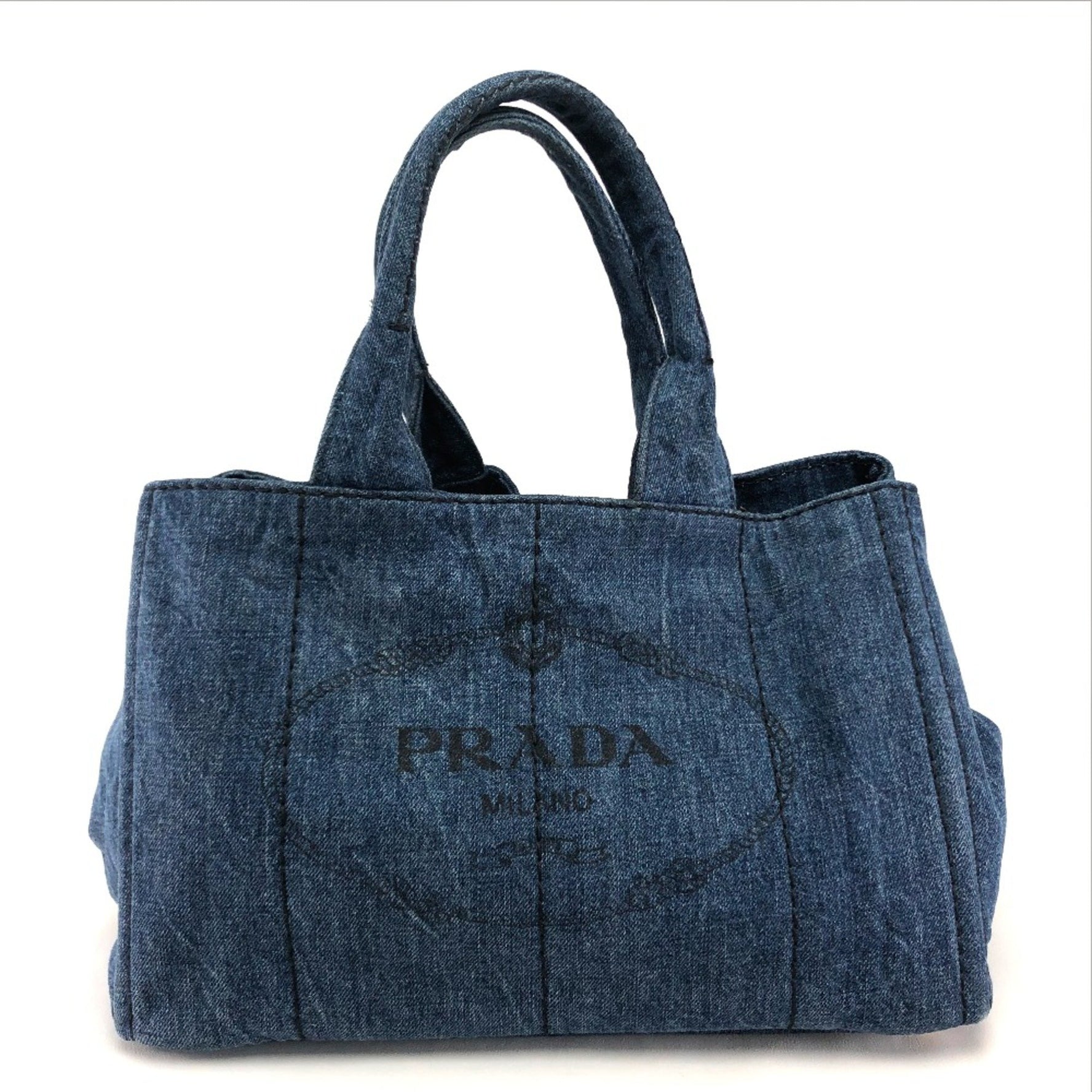 PRADA Canapa Bag Small Tote Bag Hand Bag Avio
