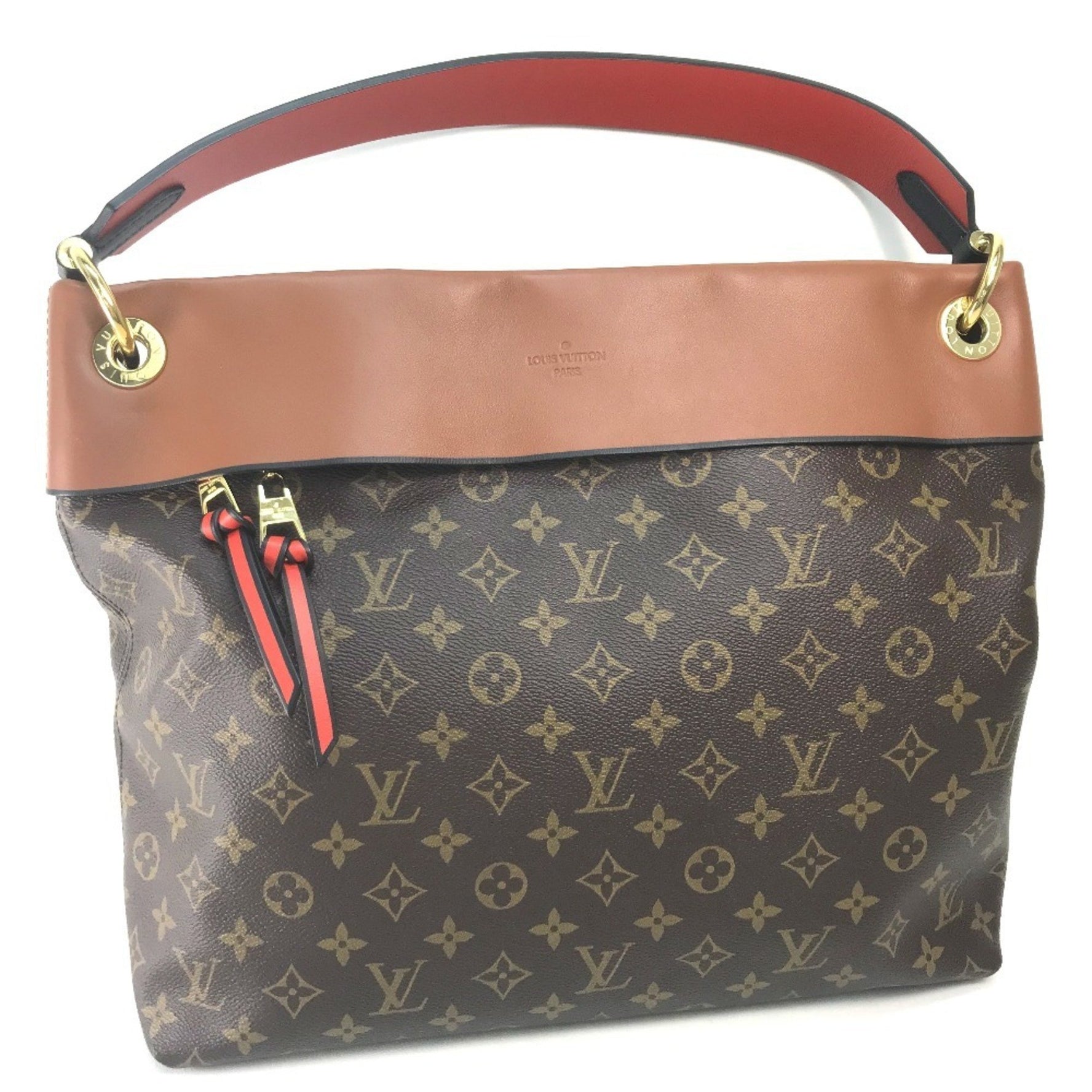 Louis Vuitton Monogram Tuileries Hobo Shoulder Bag in Canvas, Caramel Brown