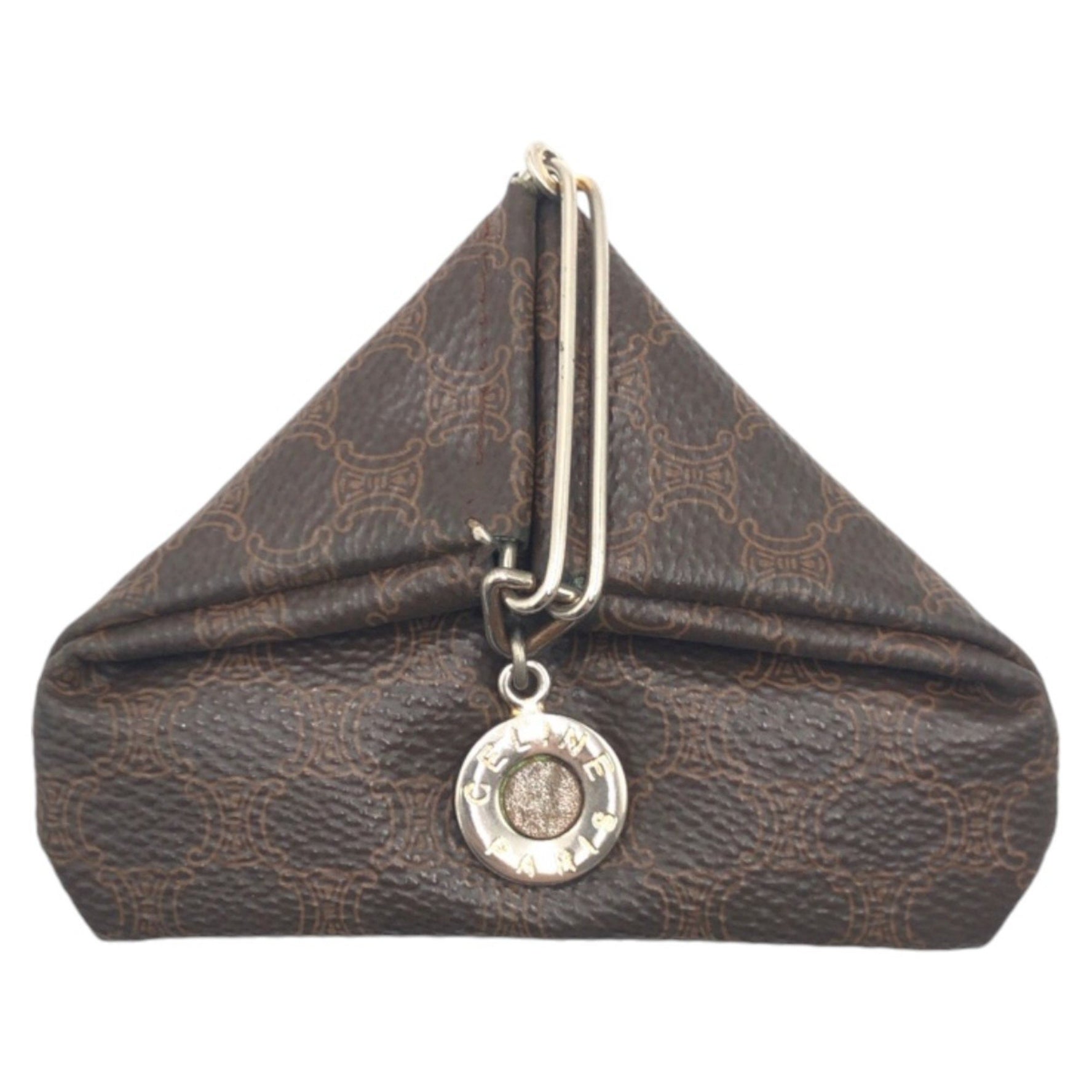 CELINE Vintage Macadam with Silver Hardware Wallet/Coin Purse