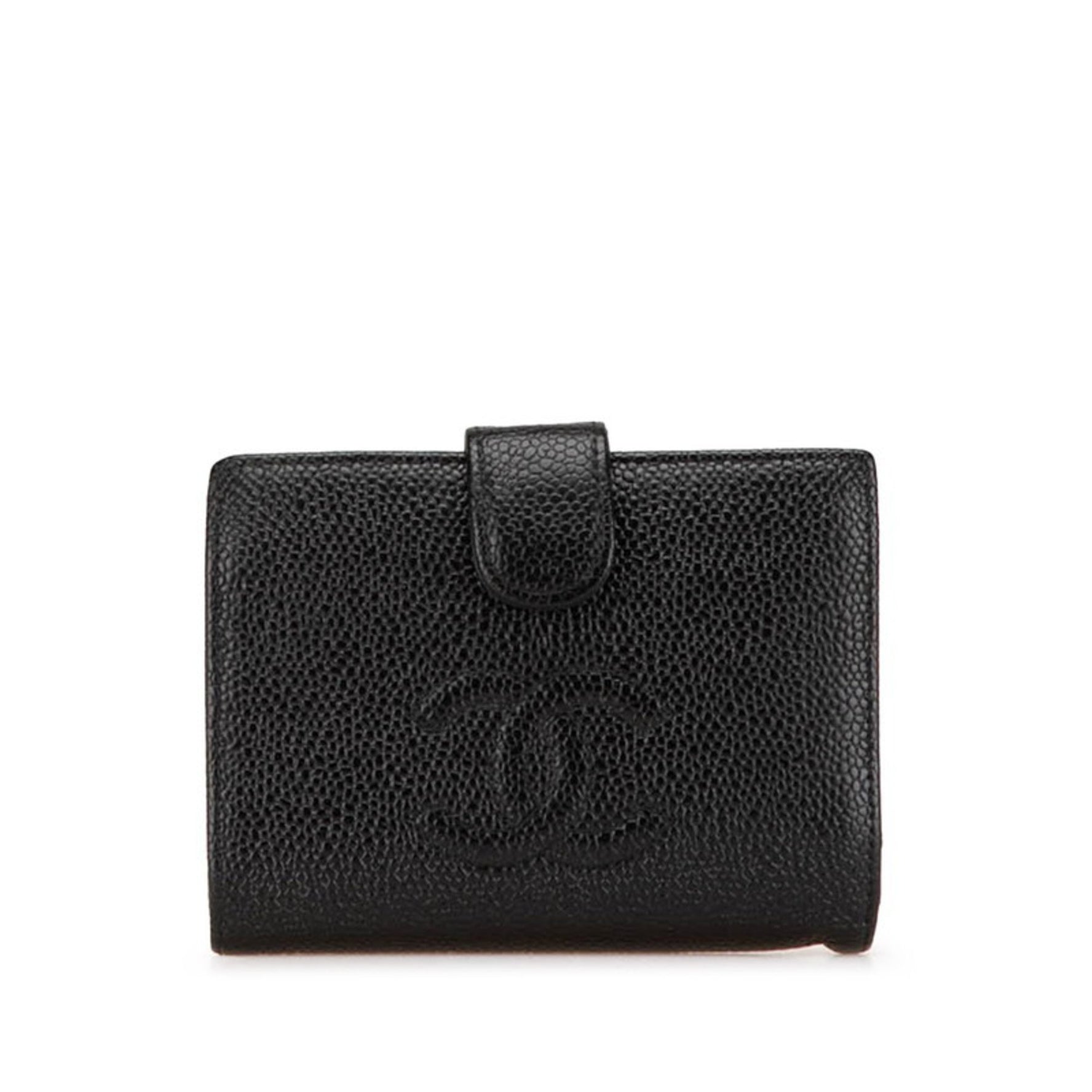 CHANEL Coco Mark Bi-fold Wallet Caviar Skin