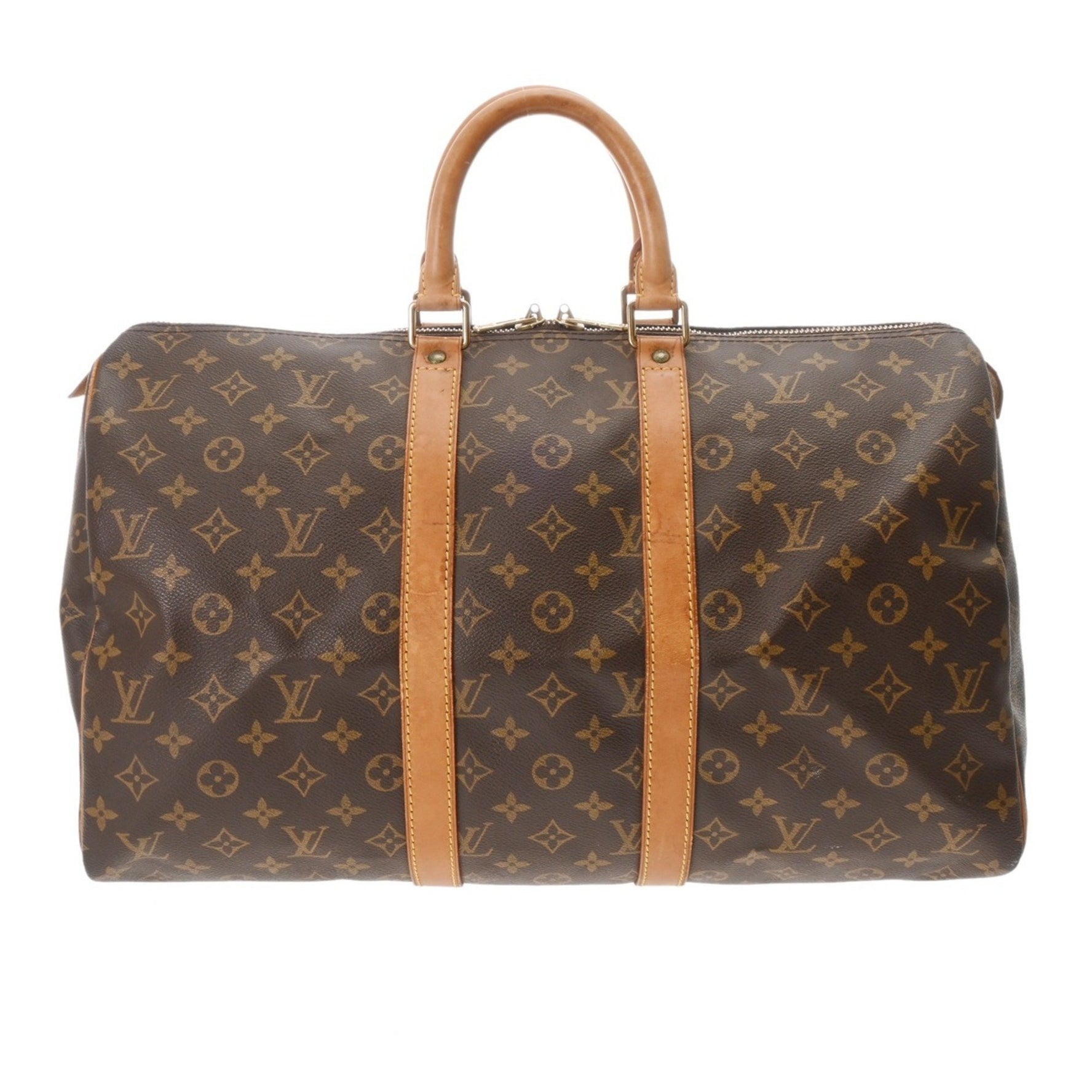 Louis Vuitton Monogram Keepall 45 Brown Unisex Canvas Boston Bag