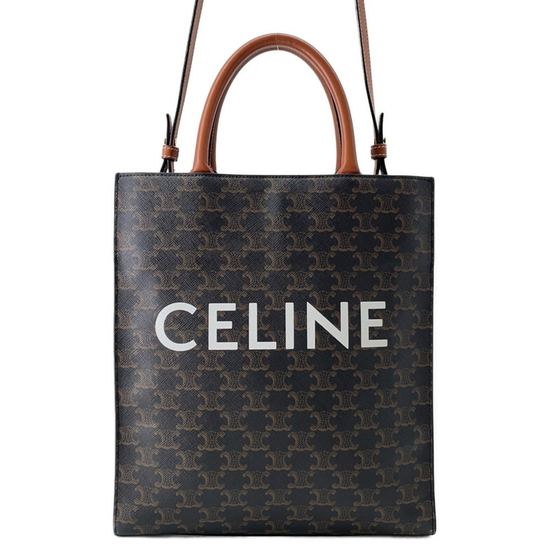 Celine Tote Bag Small Vertical Cabas Triomphe Canvas
