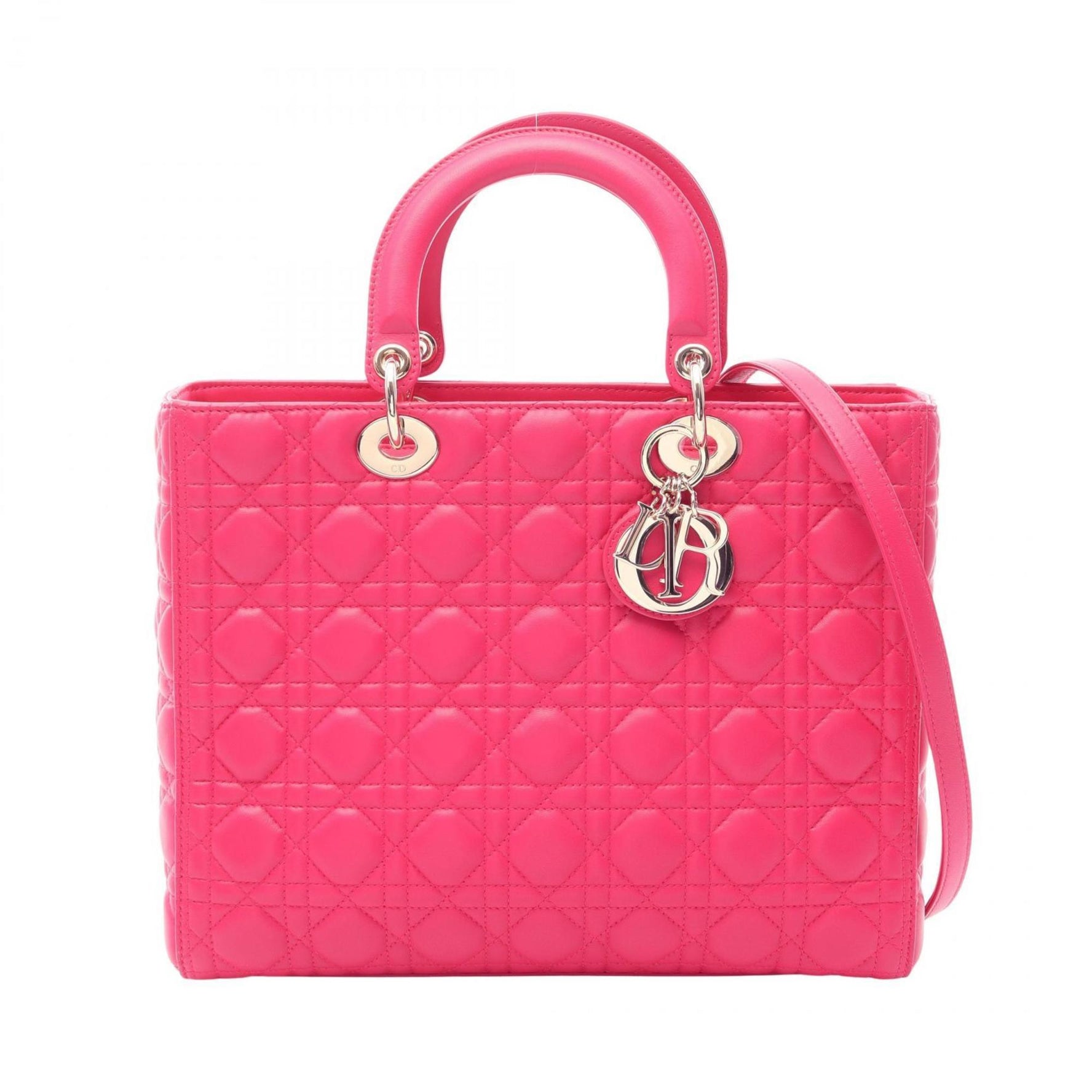 Christian Dior Dior Lady Large Cannage Handbag, Leather