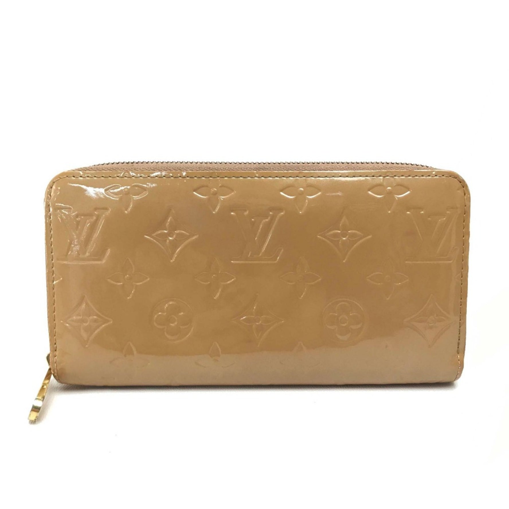 Louis Vuitton Vernis Zip Around Long Wallet Long Wallet Noisette