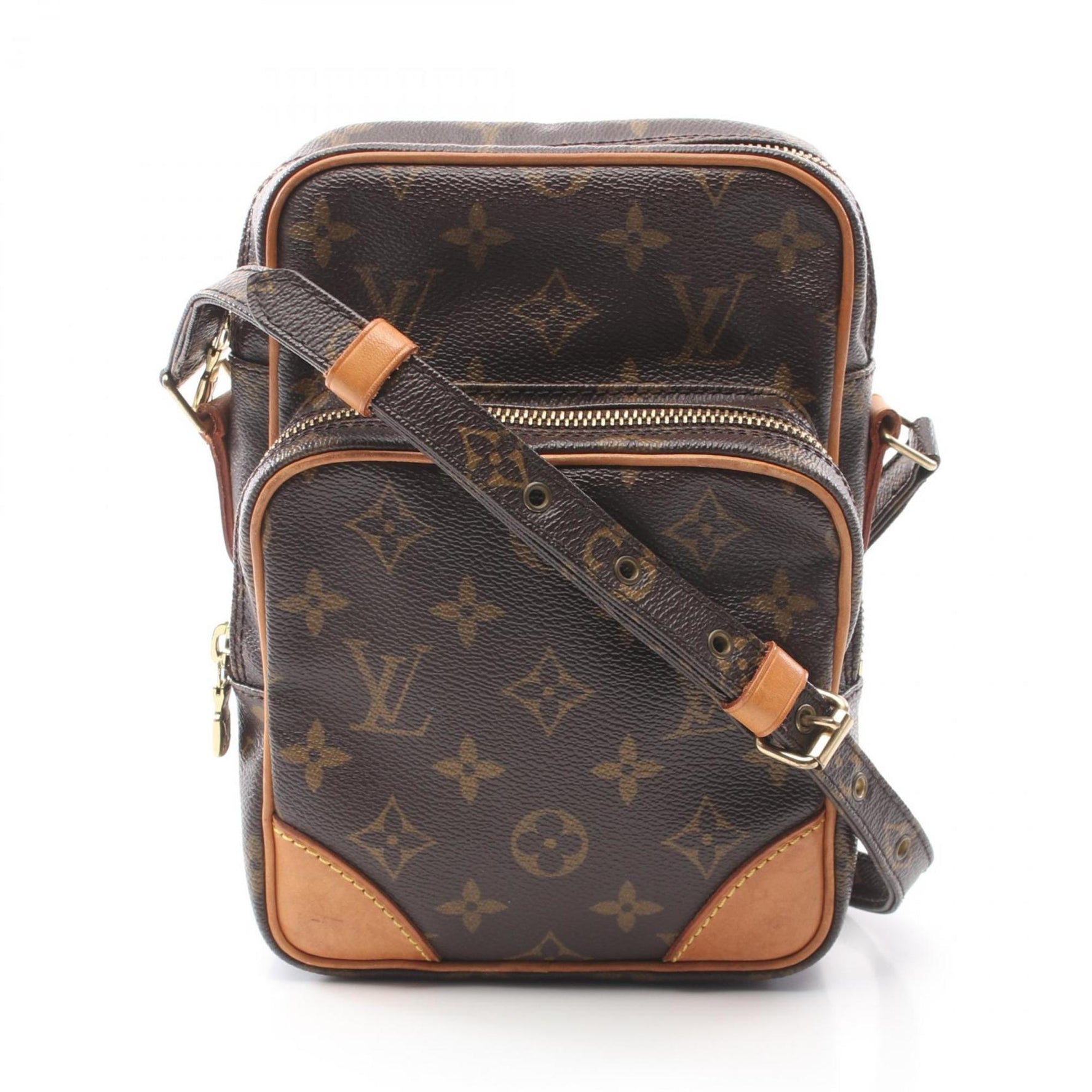 Louis Vuitton Amazon Shoulder Bag Coated Canvas Leather Monogram