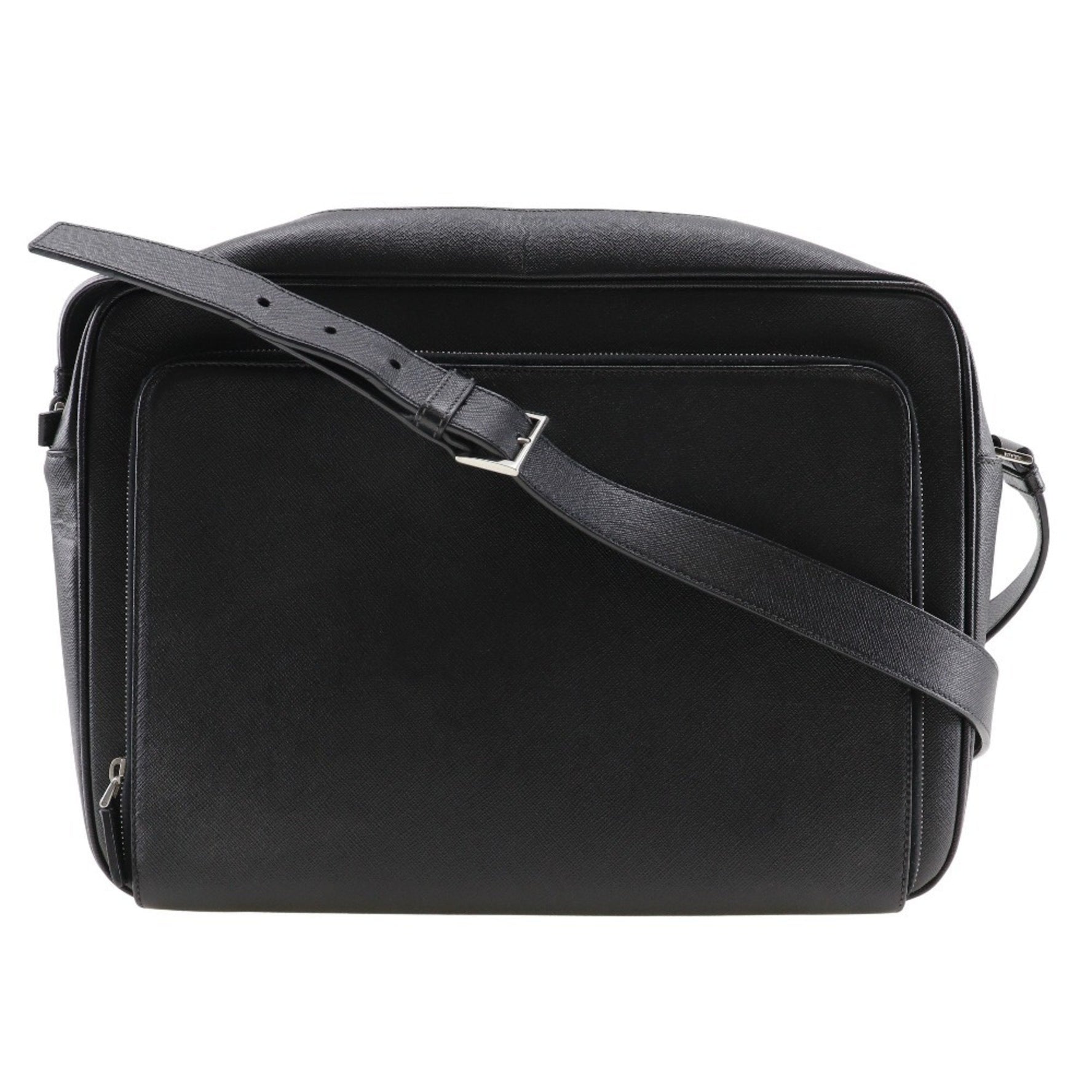 PRADA Bag Shoulder Saffiano NERO Black Messenger bag