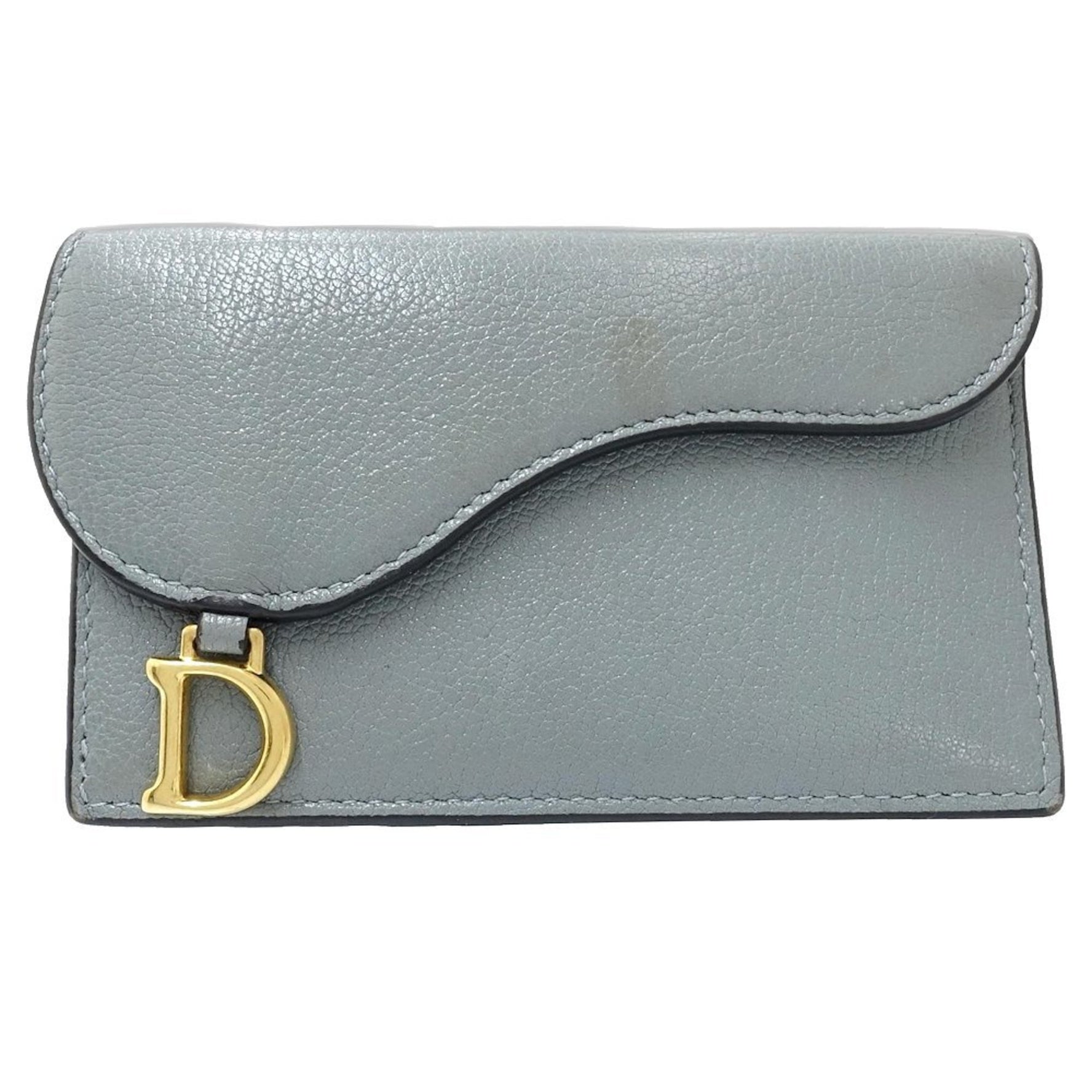 Christian Dior Business Card Holder/Card Case Saddle Cosmos Leather Cloud