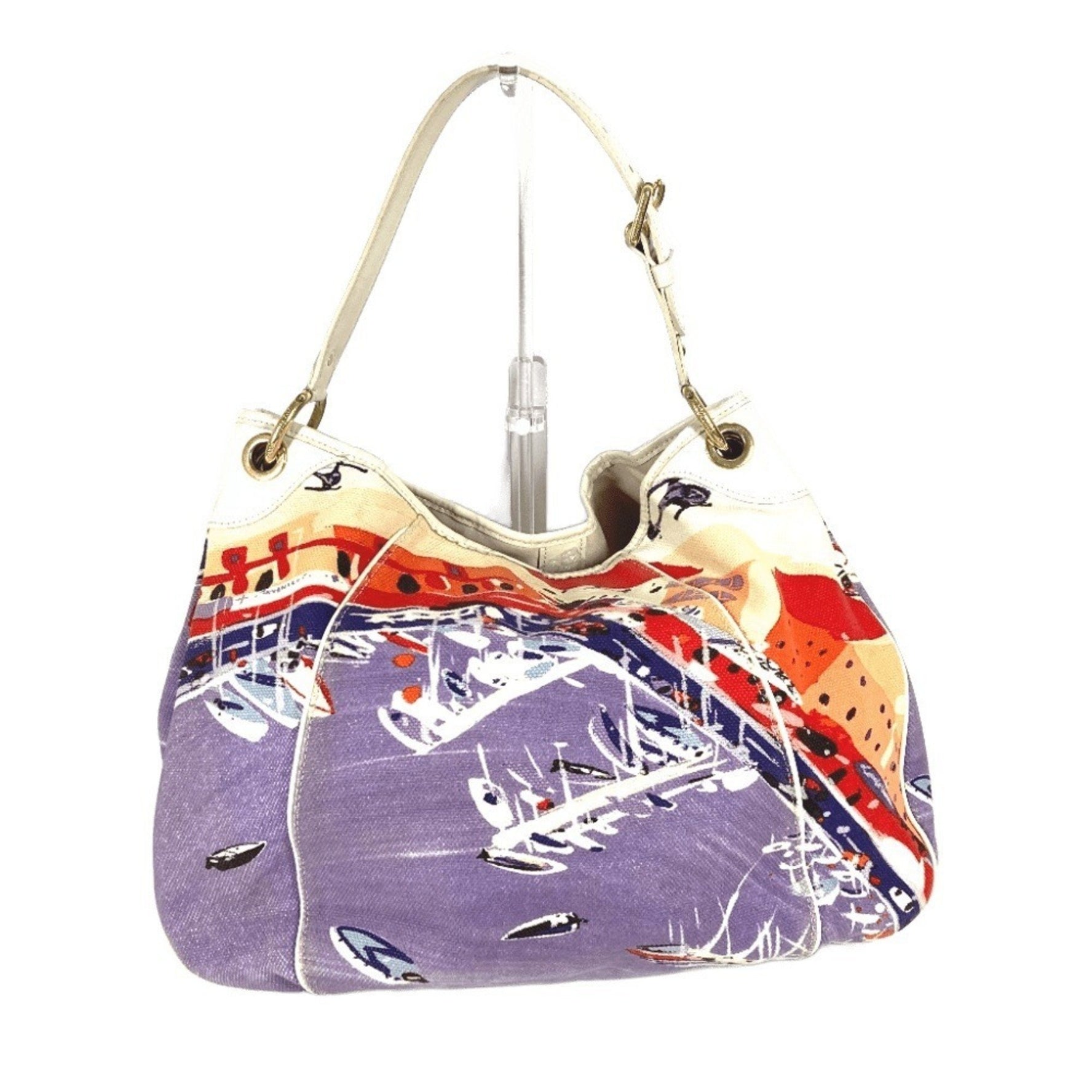 Louis Vuitton 2009 Cruise Galliera Riviera GM Shoulder Bag Leather Canvas Men's Multicolor