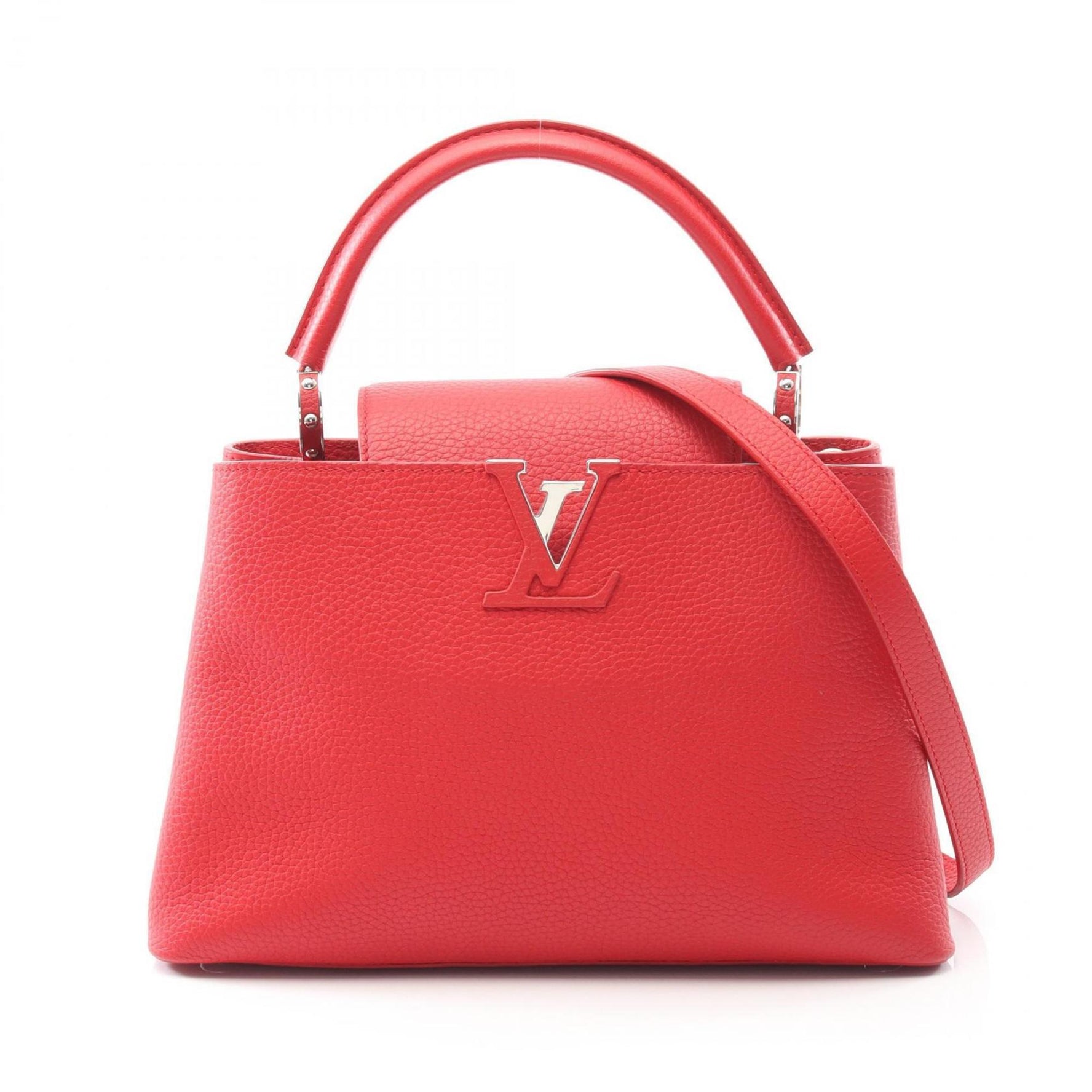Louis Vuitton Capucines PM Handbag, Leather Parnassus, Red