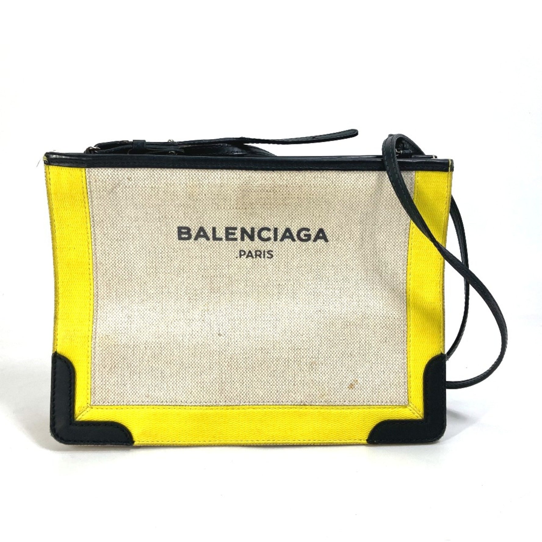 Balenciaga Crossbody Clutch bag pouch Shoulder Bag Black x Beige