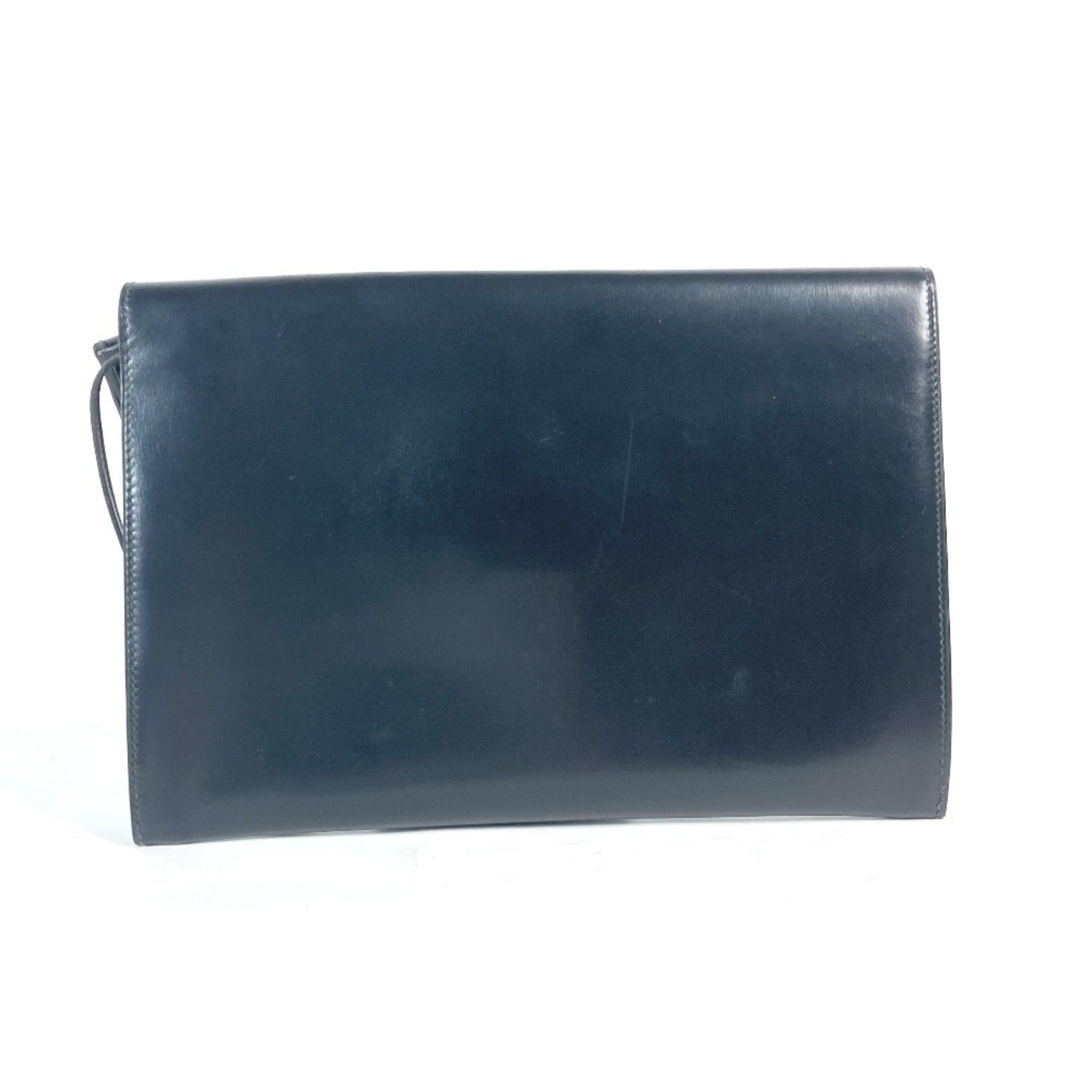 HERMES Pouch Kirius Clutch Bag with Strap Box Calf