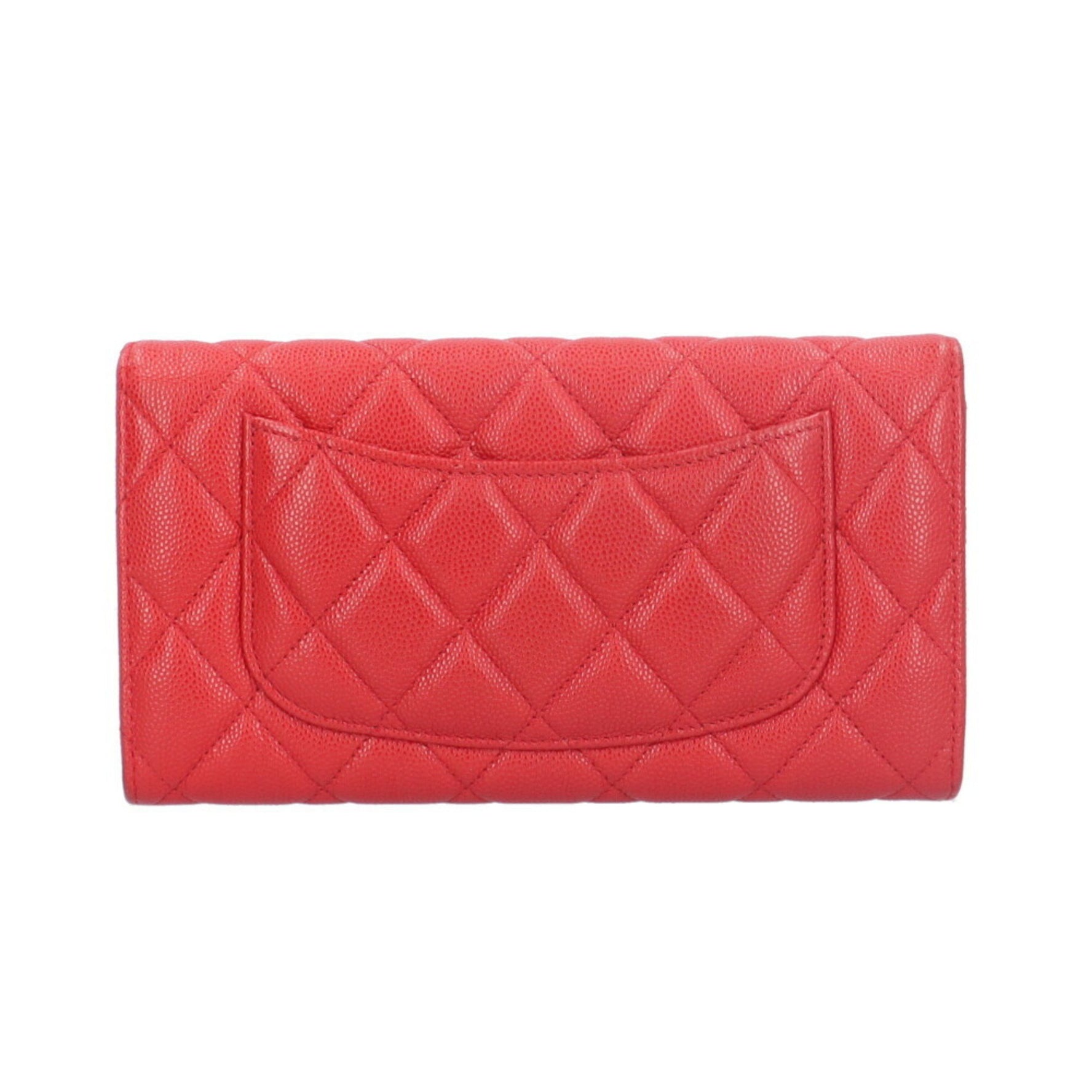 CHANEL Matelasse Long Wallet, Caviar Skin