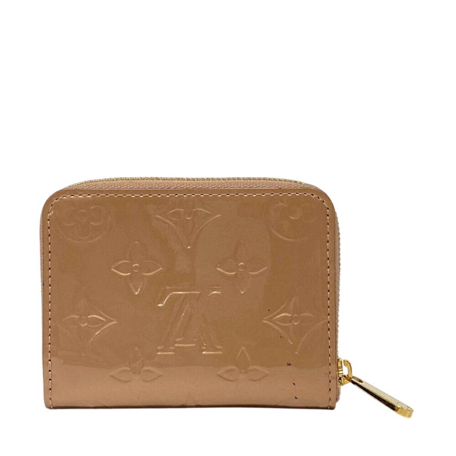Louis Vuitton Wallet Zipper Coin Purse Round Monogram Vernis Case Pocket Card
