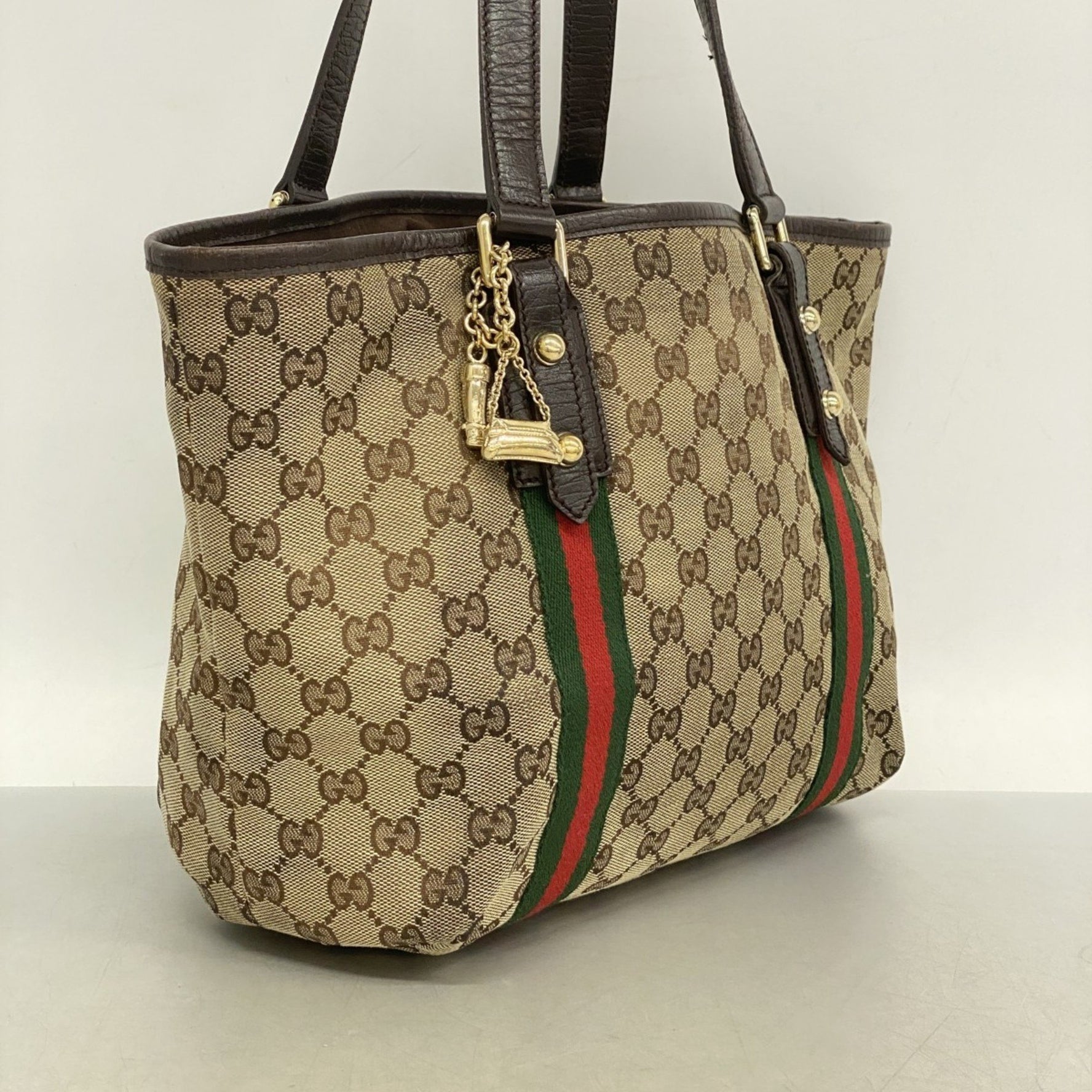 Gucci Tote Bag GG Canvas Sherry Line