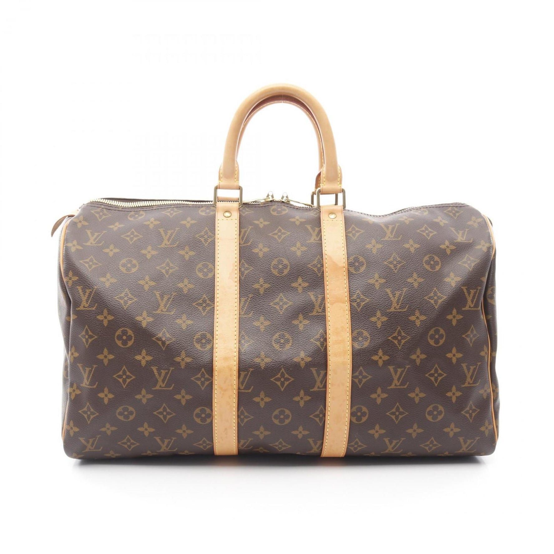 Louis Vuitton Keepall 45 Boston Bag, Coated Canvas and Leather, Monogram, Men's