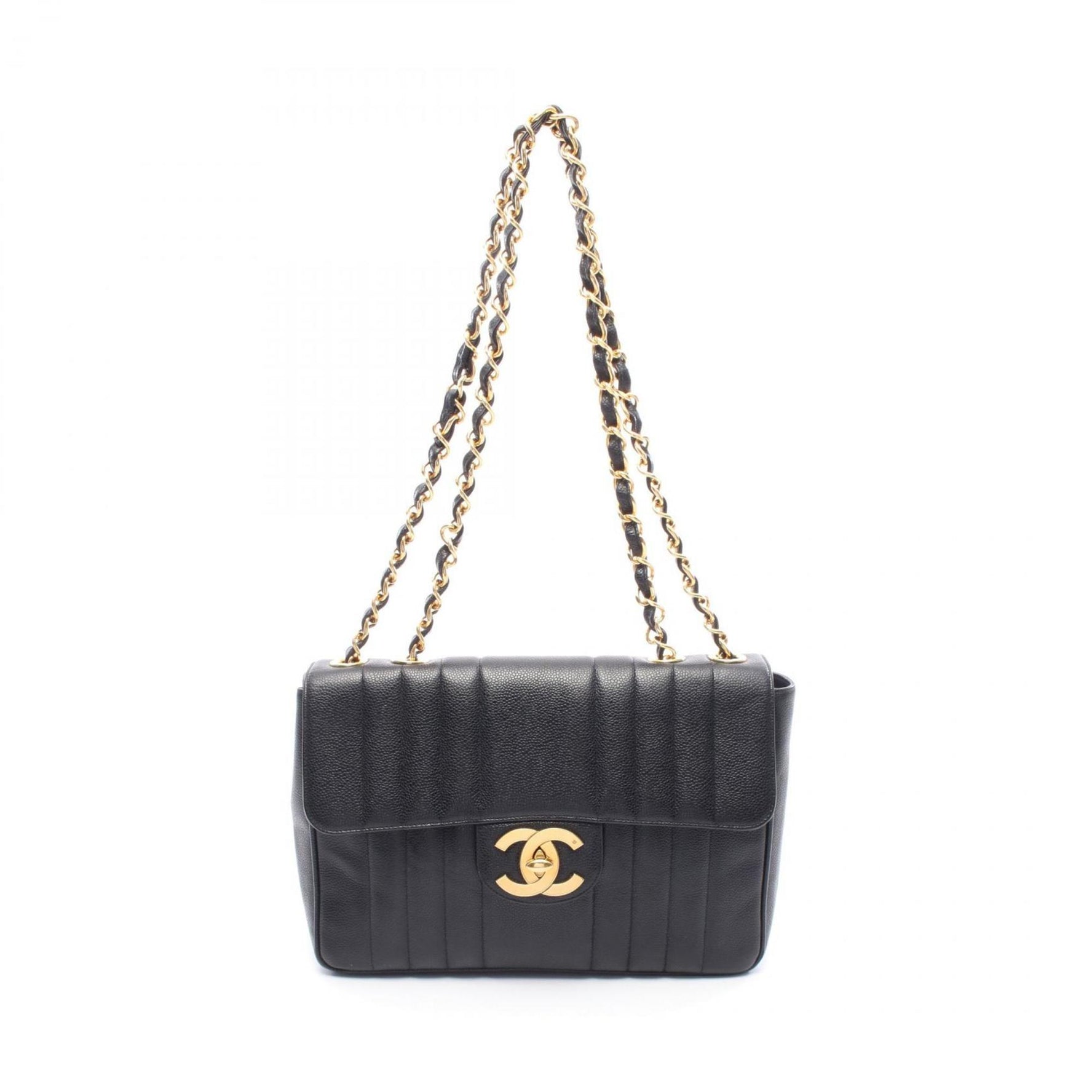 CHANEL Mademoiselle Deka Coco Mark Shoulder Bag, Calfskin Leather