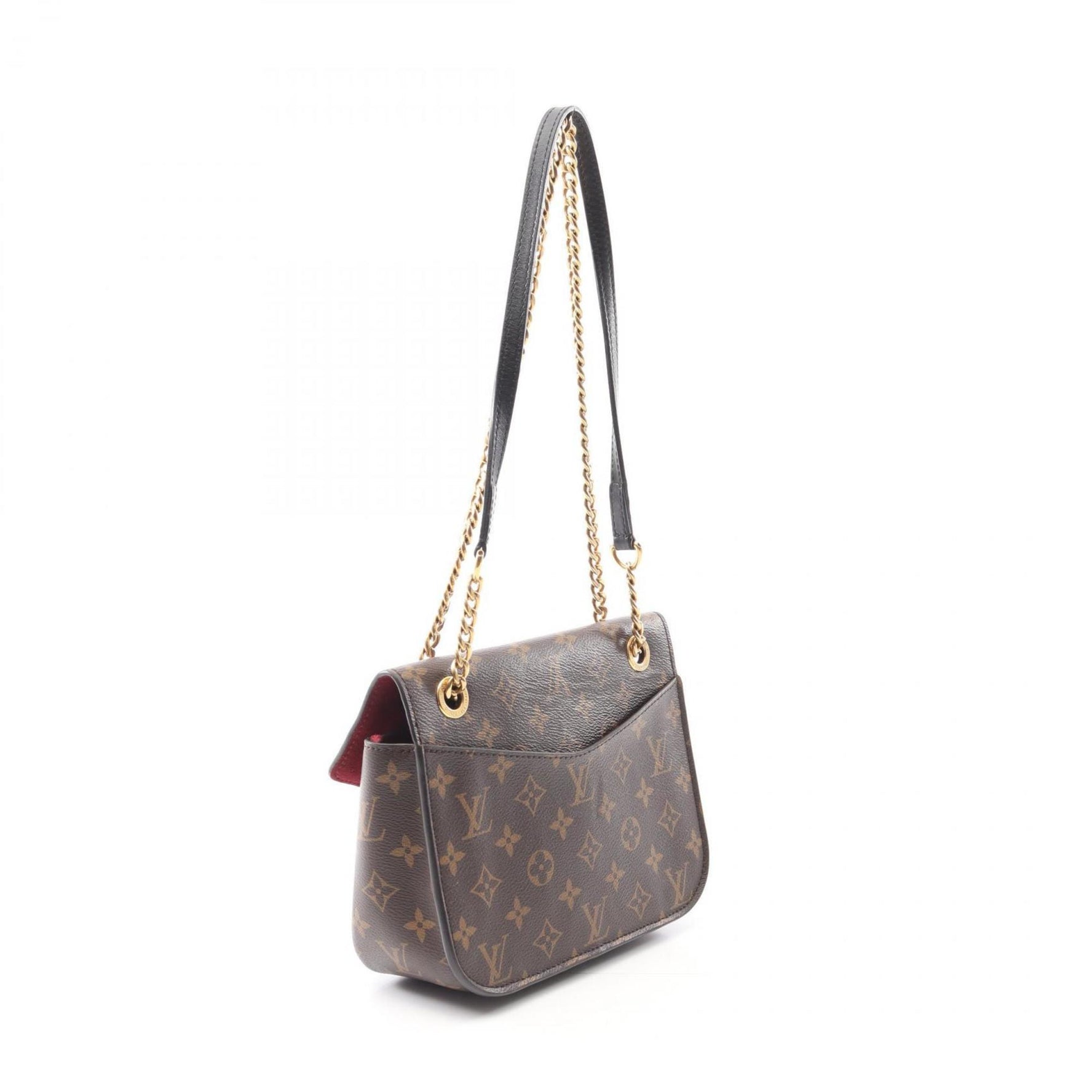 Louis Vuitton Passy Shoulder Bag, Coated Canvas and Leather, Monogram, Brown Black