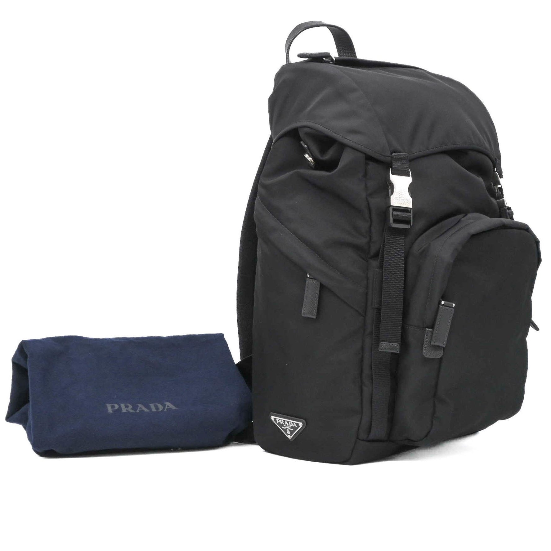 PRADA Prada Nylon Tessuto Black Backpack Bag for Men and Women, 2vz062