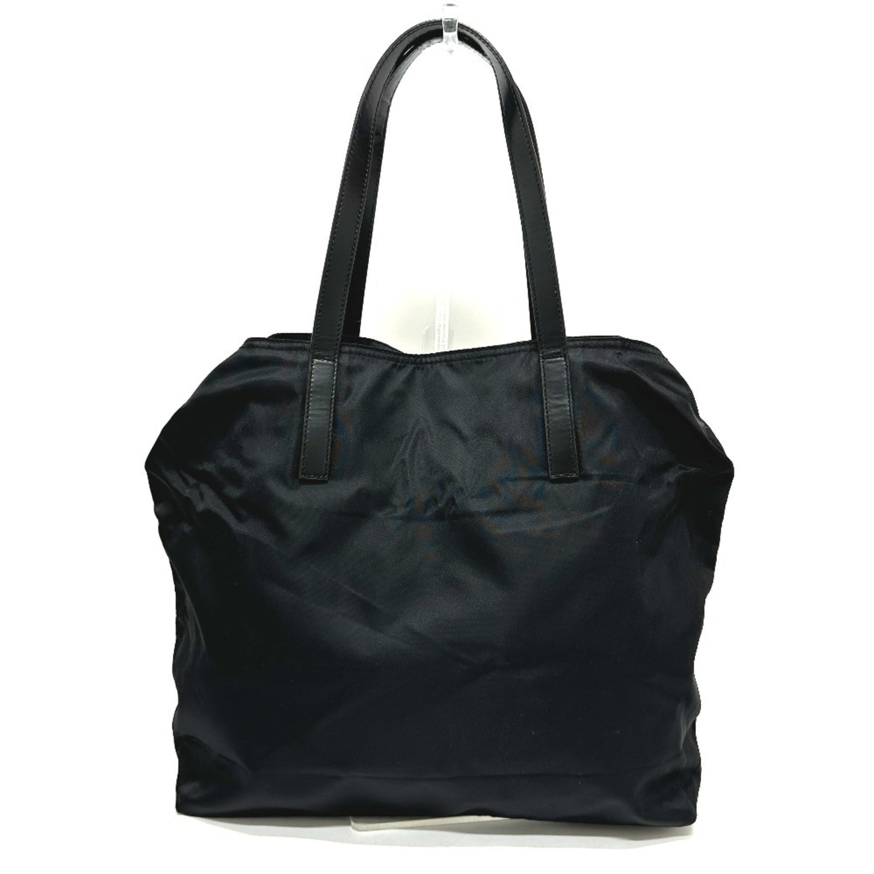 PRADA Triangle Plate Shoulder Tote Bag Nylon