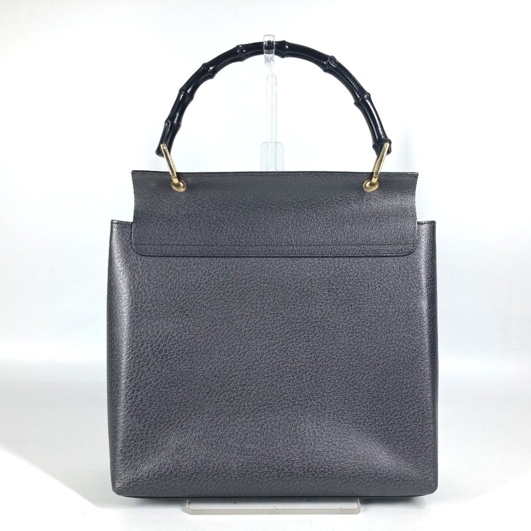 GUCCI 001/1118 Vintage Bamboo Tote Bag with Flap, Leather