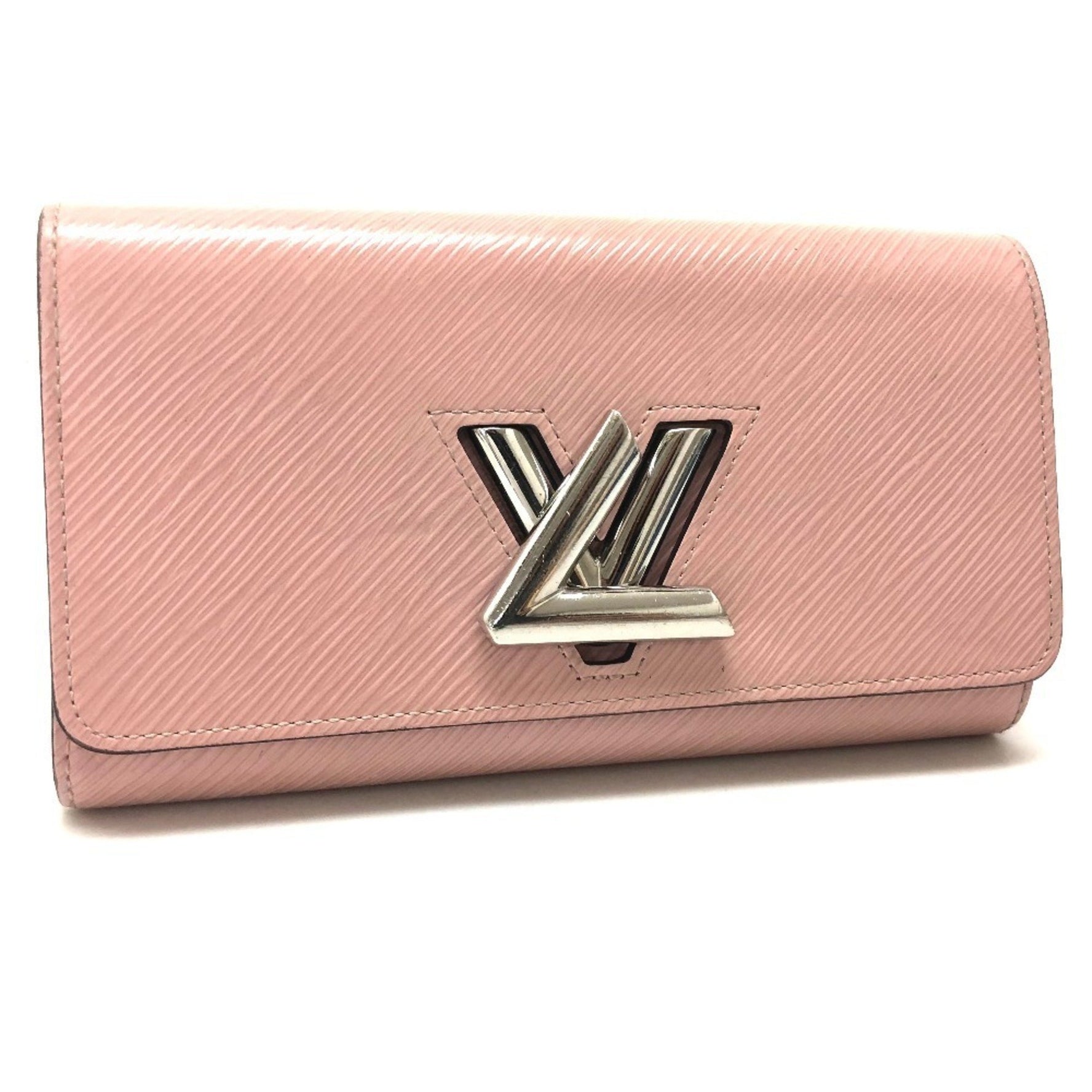 Louis Vuitton Epi Portefeuille Twist Bi-fold Long Wallet Leather Rose Ballerine