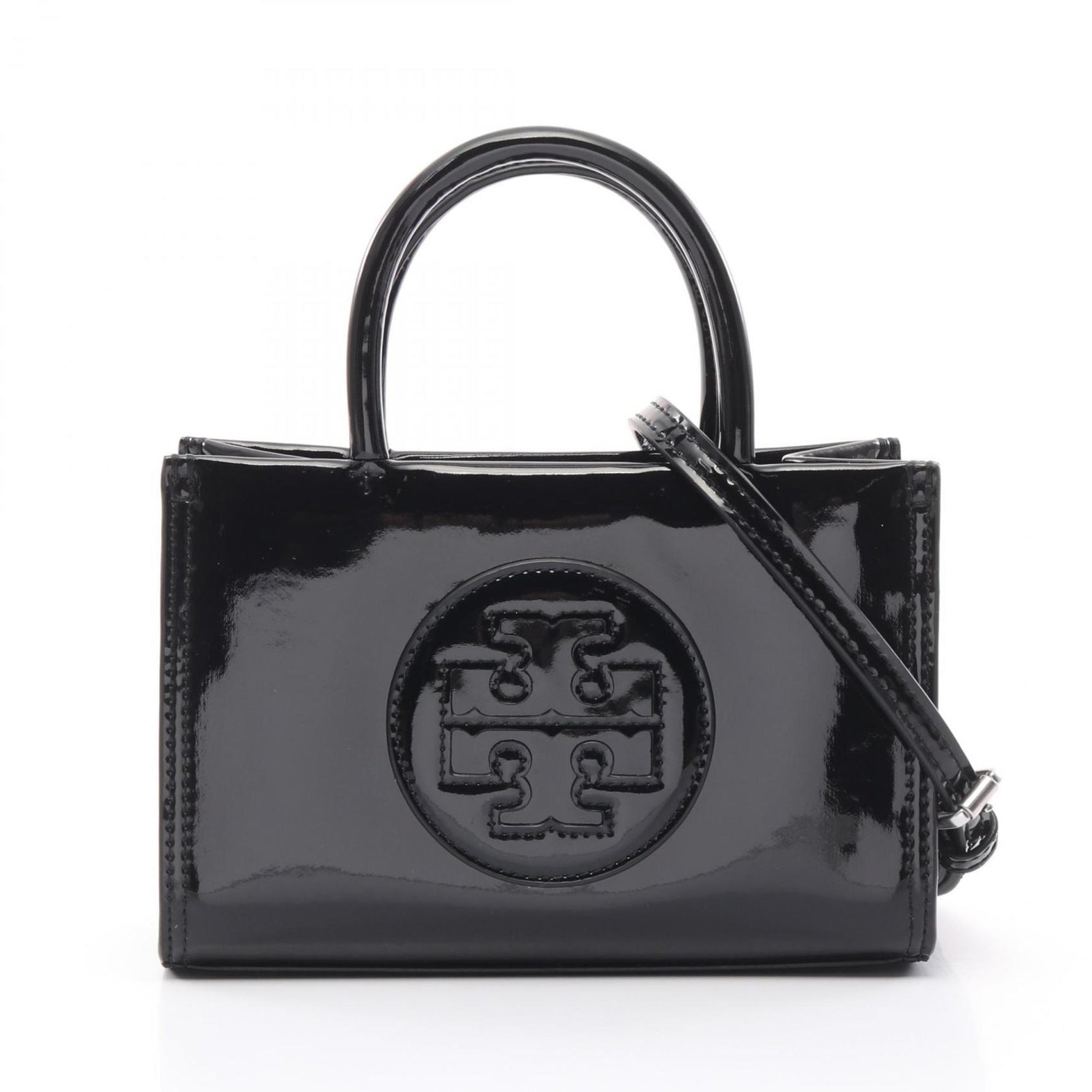 Tory Burch Ella Bio Mini Bag Handbag Faux Leather Women's Black