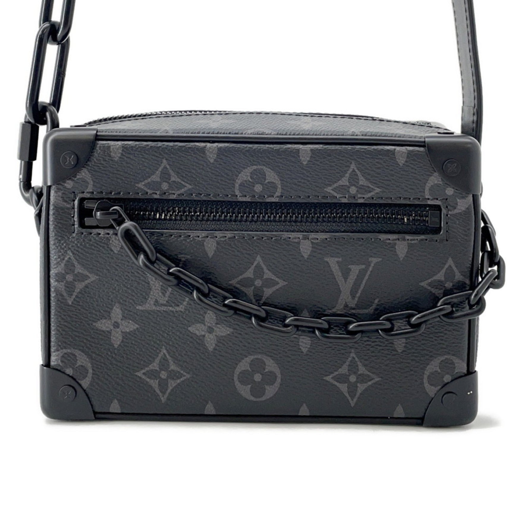 Louis Vuitton Monogram Eclipse Mini Soft Trunk Shoulder Bag Black
