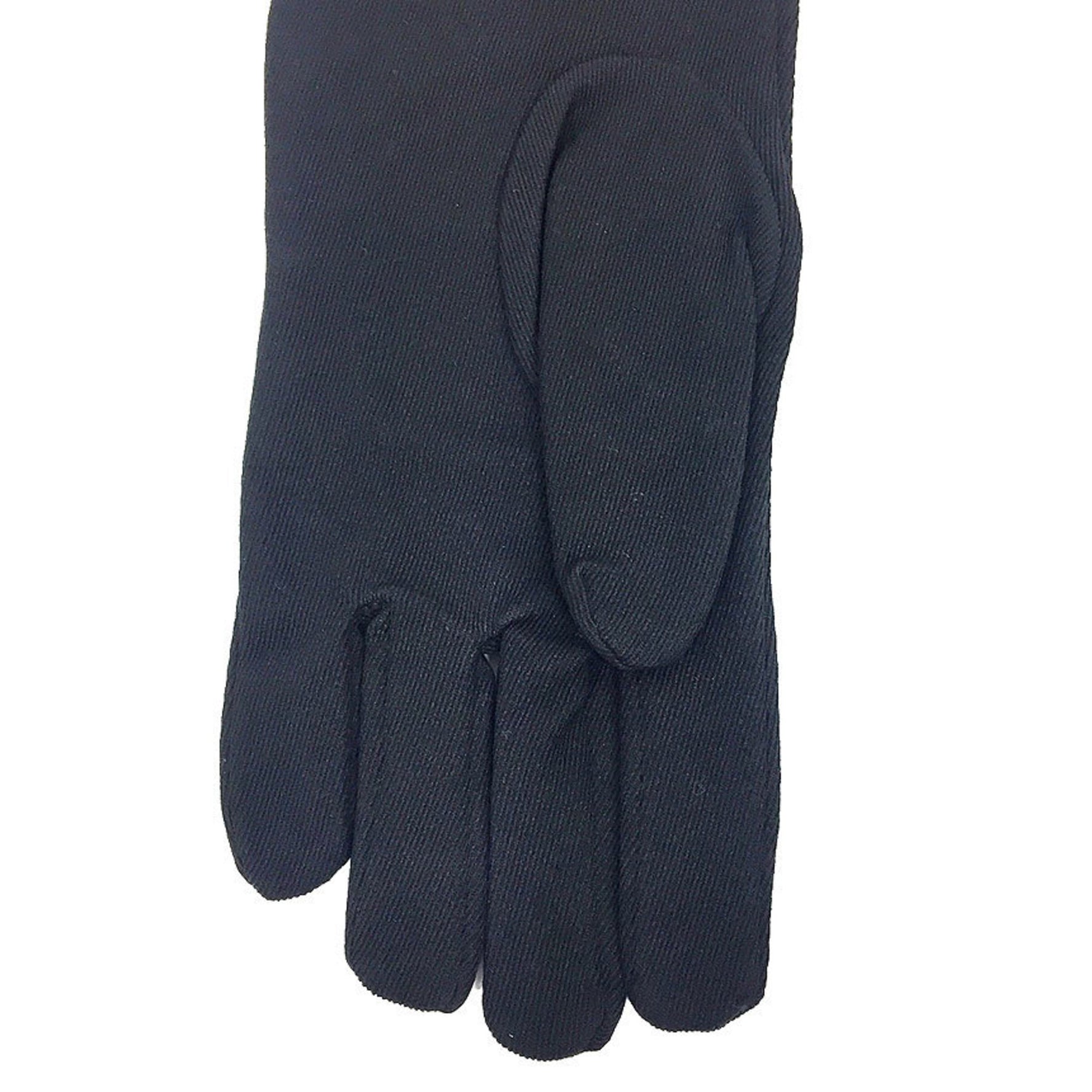 PRADA Gloves Arm Covers Size 7 1/2 Black x Light Khaki