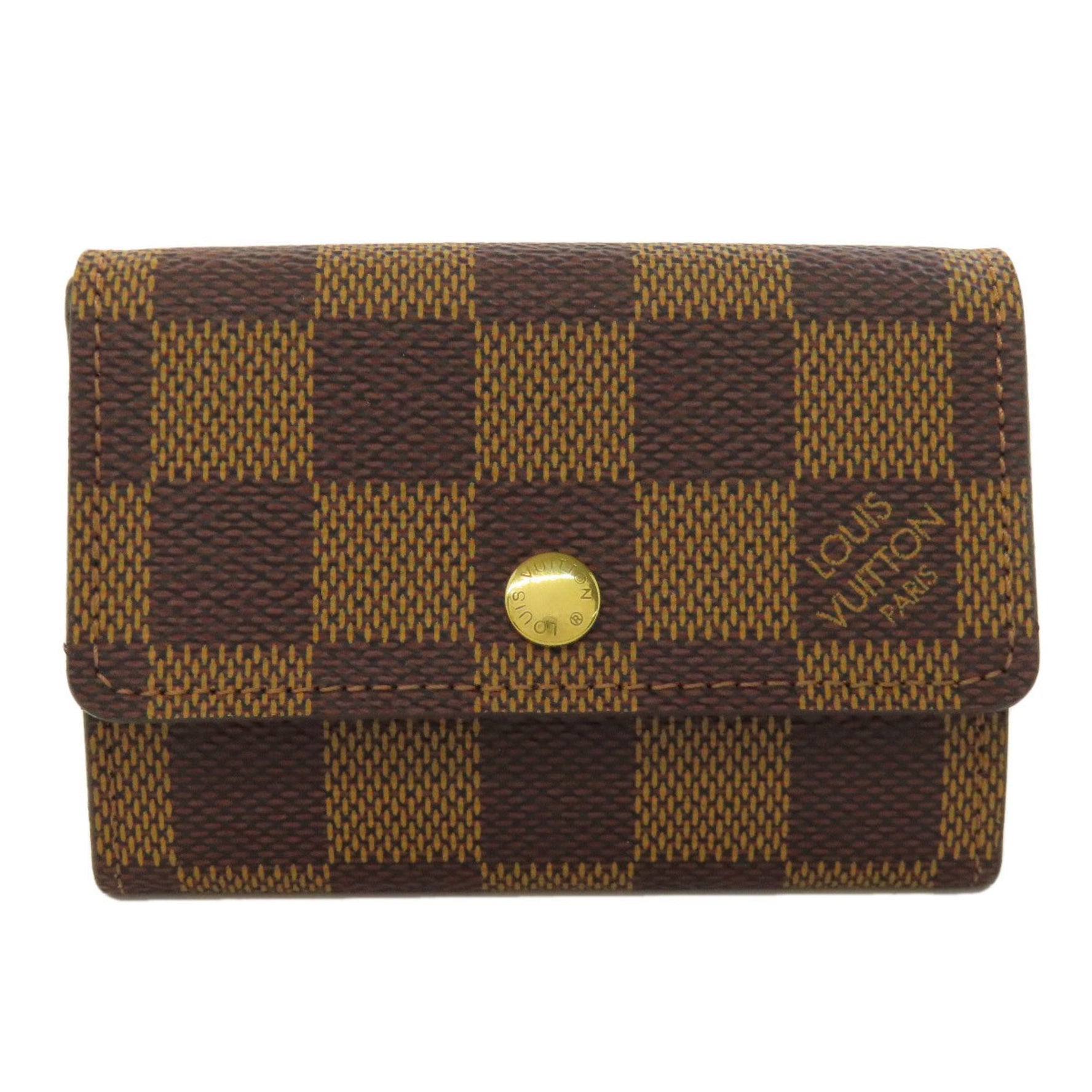 Louis Vuitton Porto Monnaie Plat Wallet/Coin Case Damier Canvas