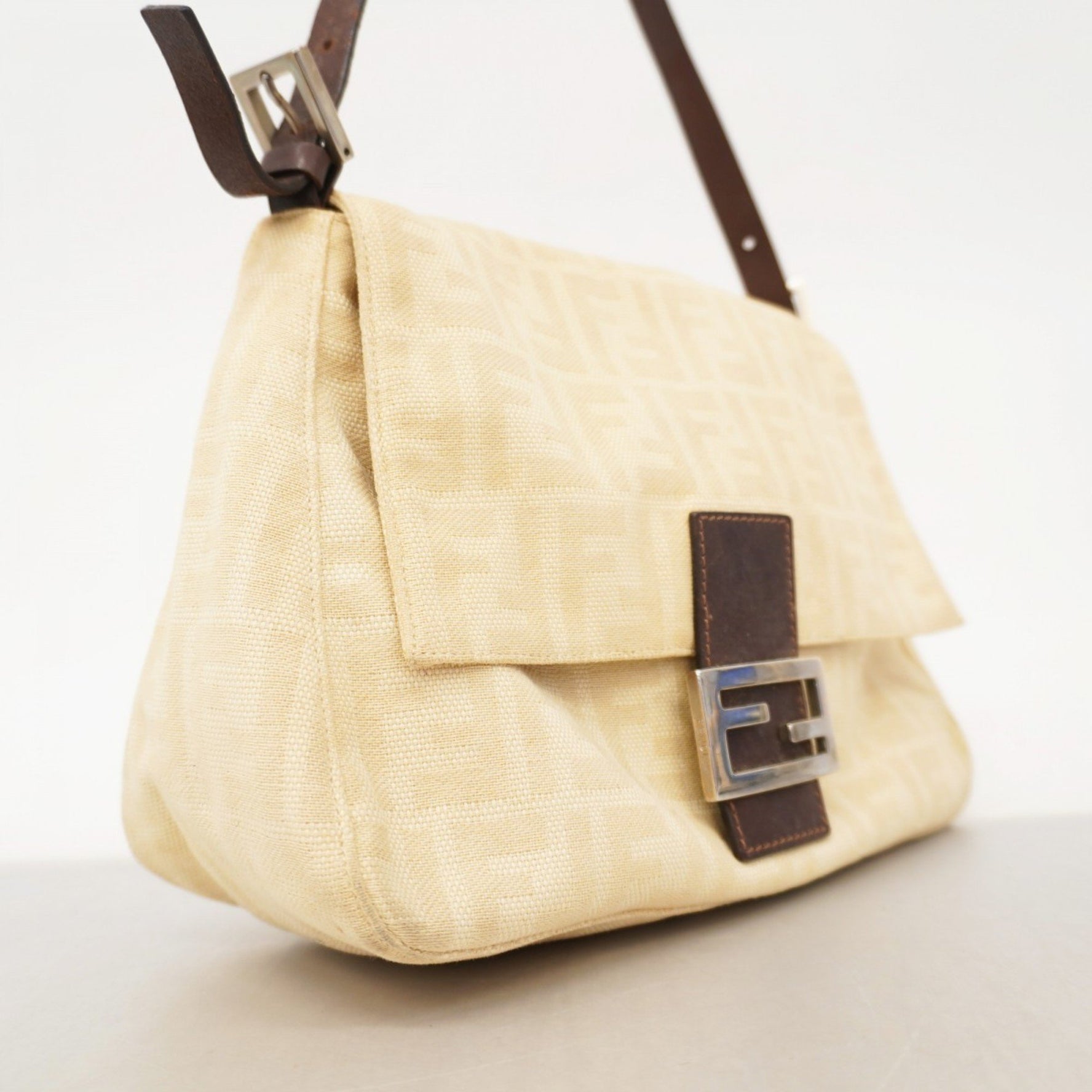 Fendi Zucca Mamma Bucket Canvas Handbag