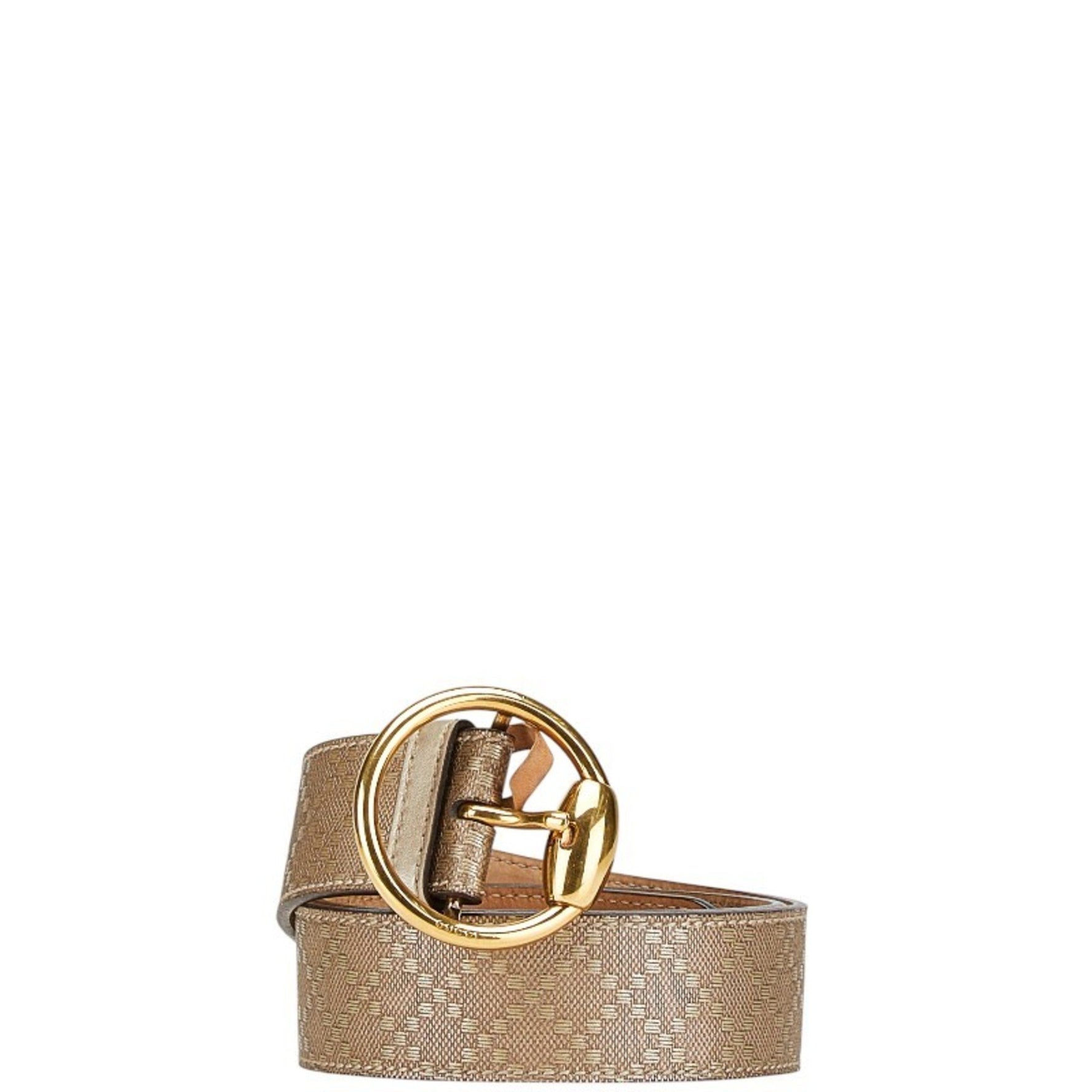 Gucci Diamante Belt 80 32 Gold Leather