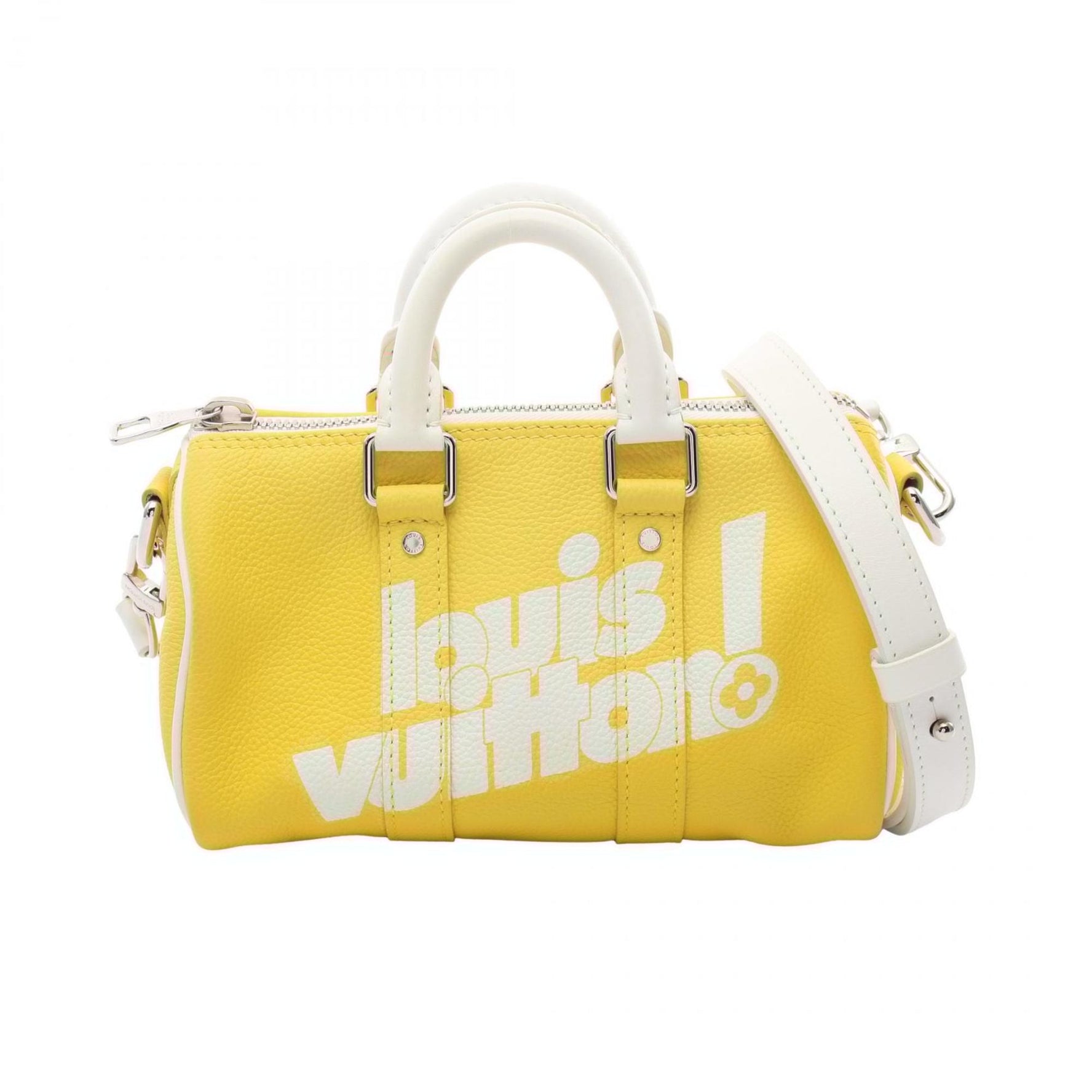 Louis Vuitton Keepall XS Everyday LV Handbag Leather Yellow White