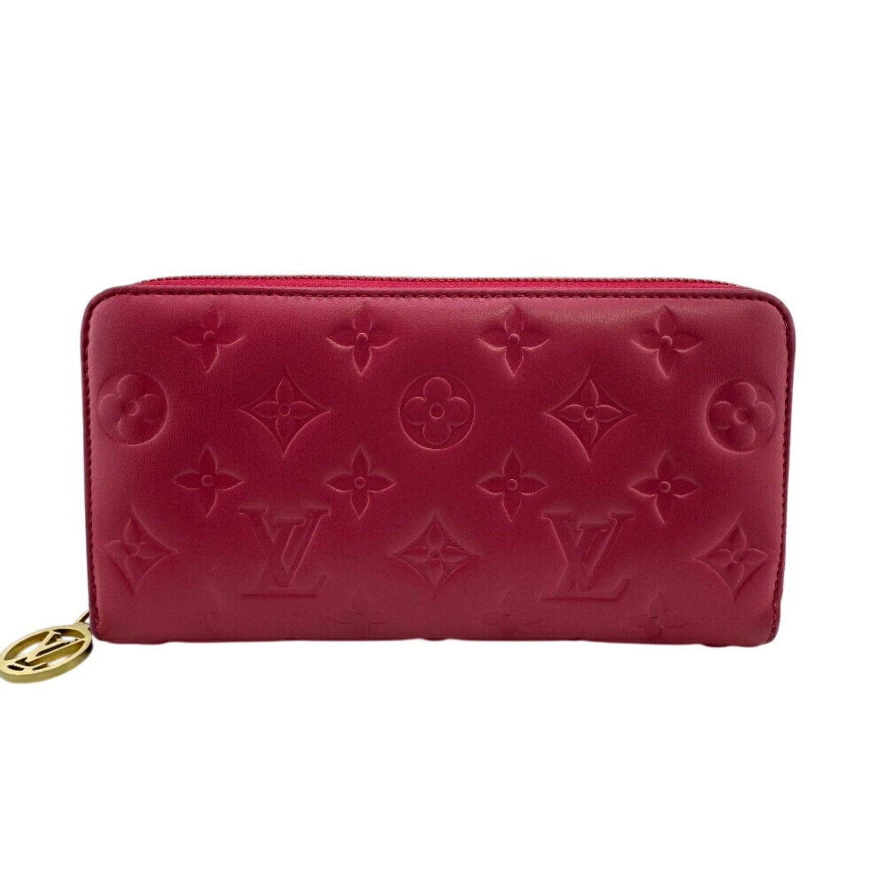 LOUIS VUITTON Zippy Wallet Round Monogram Coussin Long