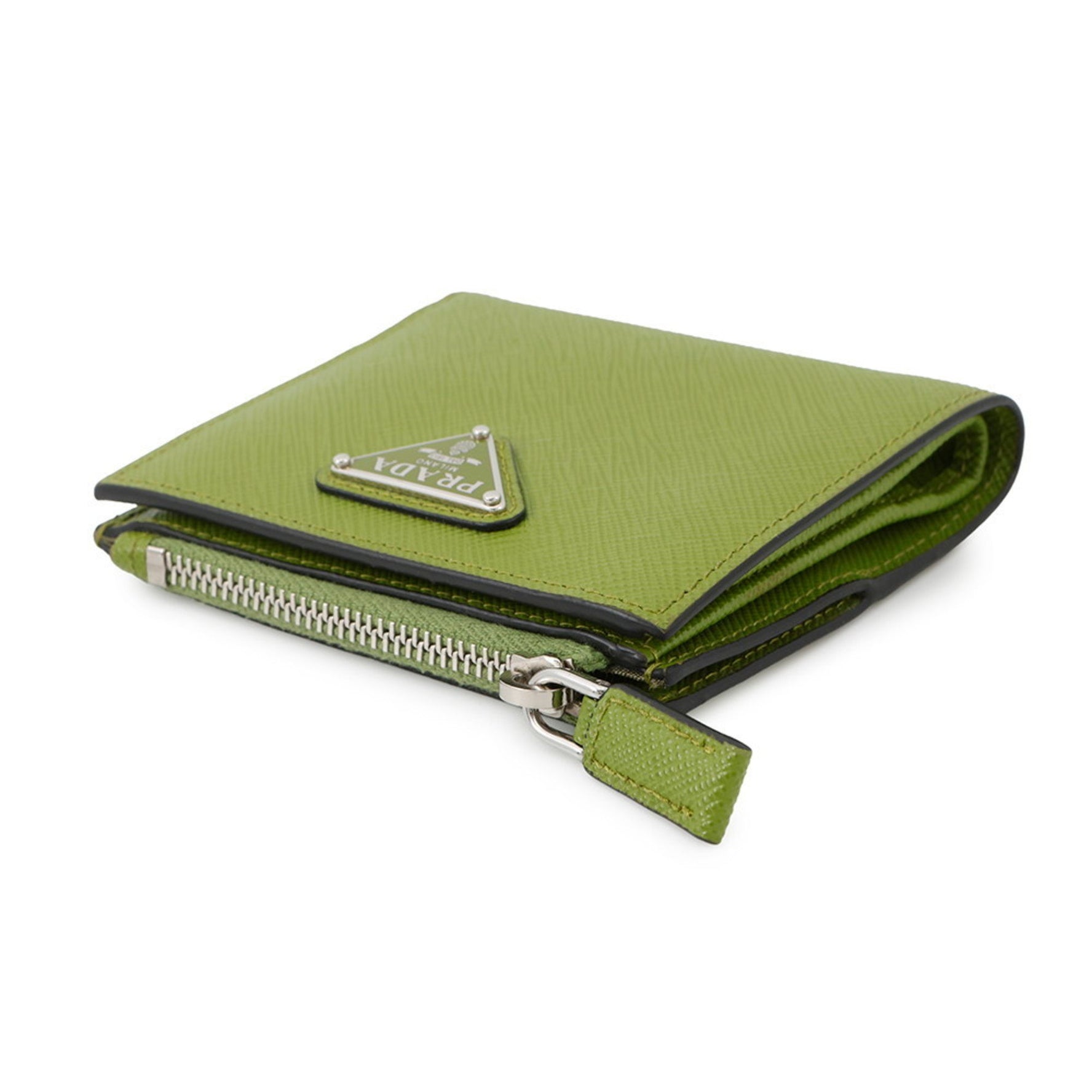 Prada Saffiano Triangle Bifold Wallet Japan Exclusive Color