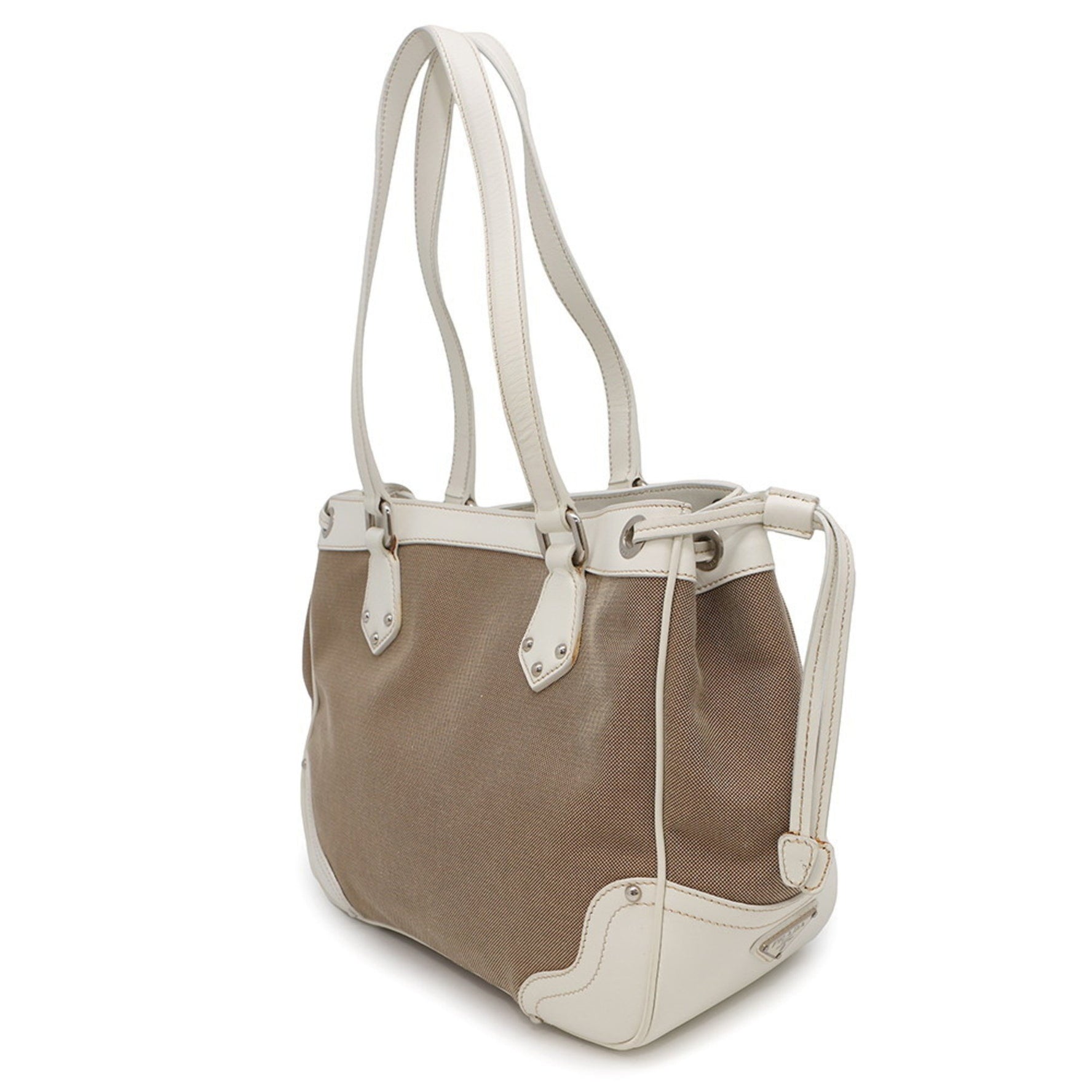 Prada handbag jacquard canvas bag