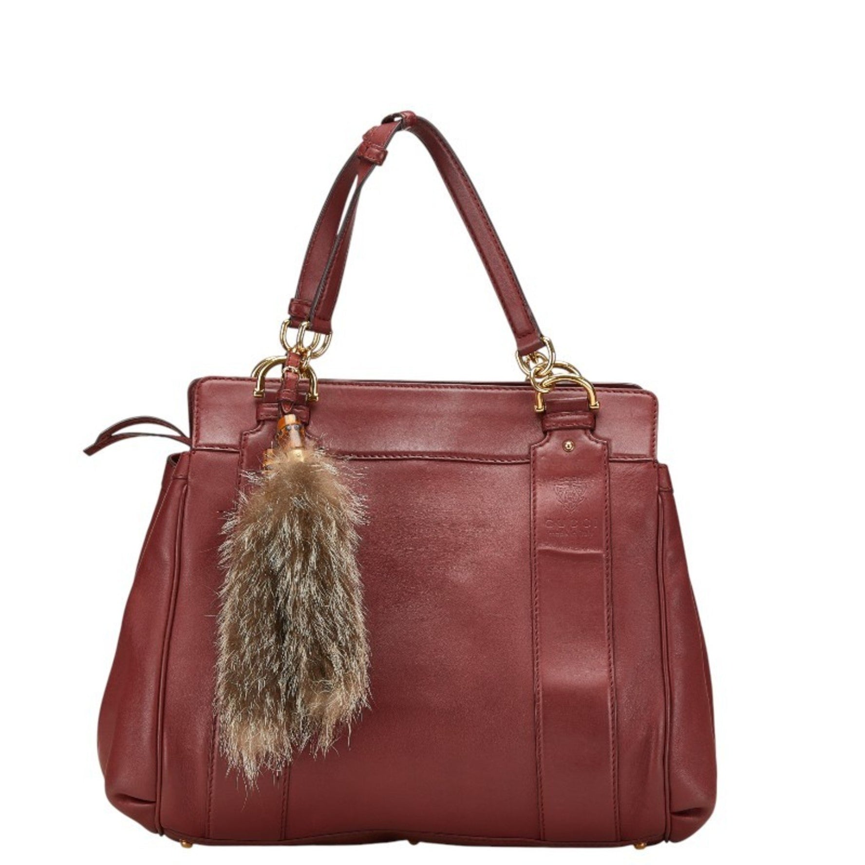 Gucci Tote Bag Wine Red Leather