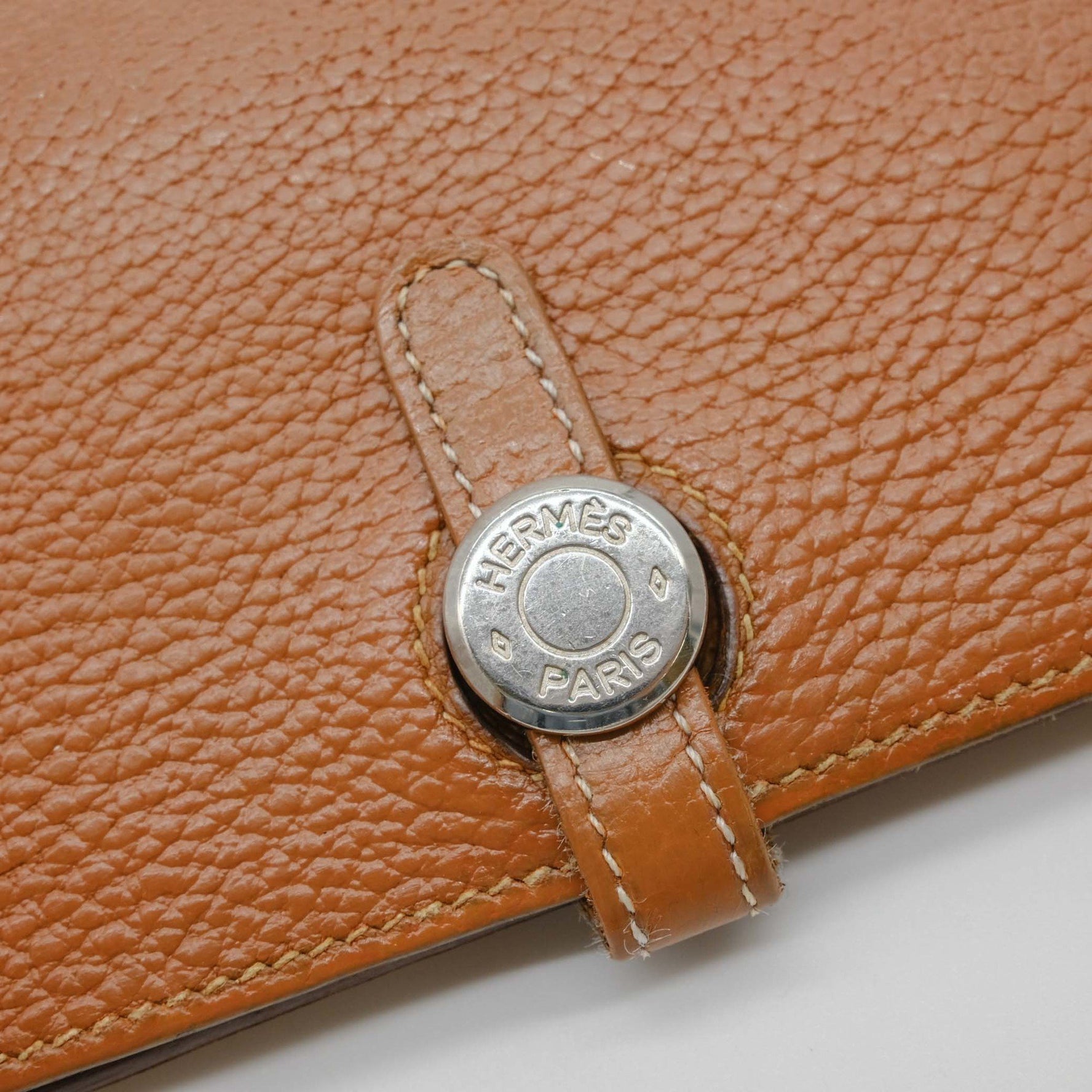 HERMES Long Wallet Dogon GM Togo Leather Gold