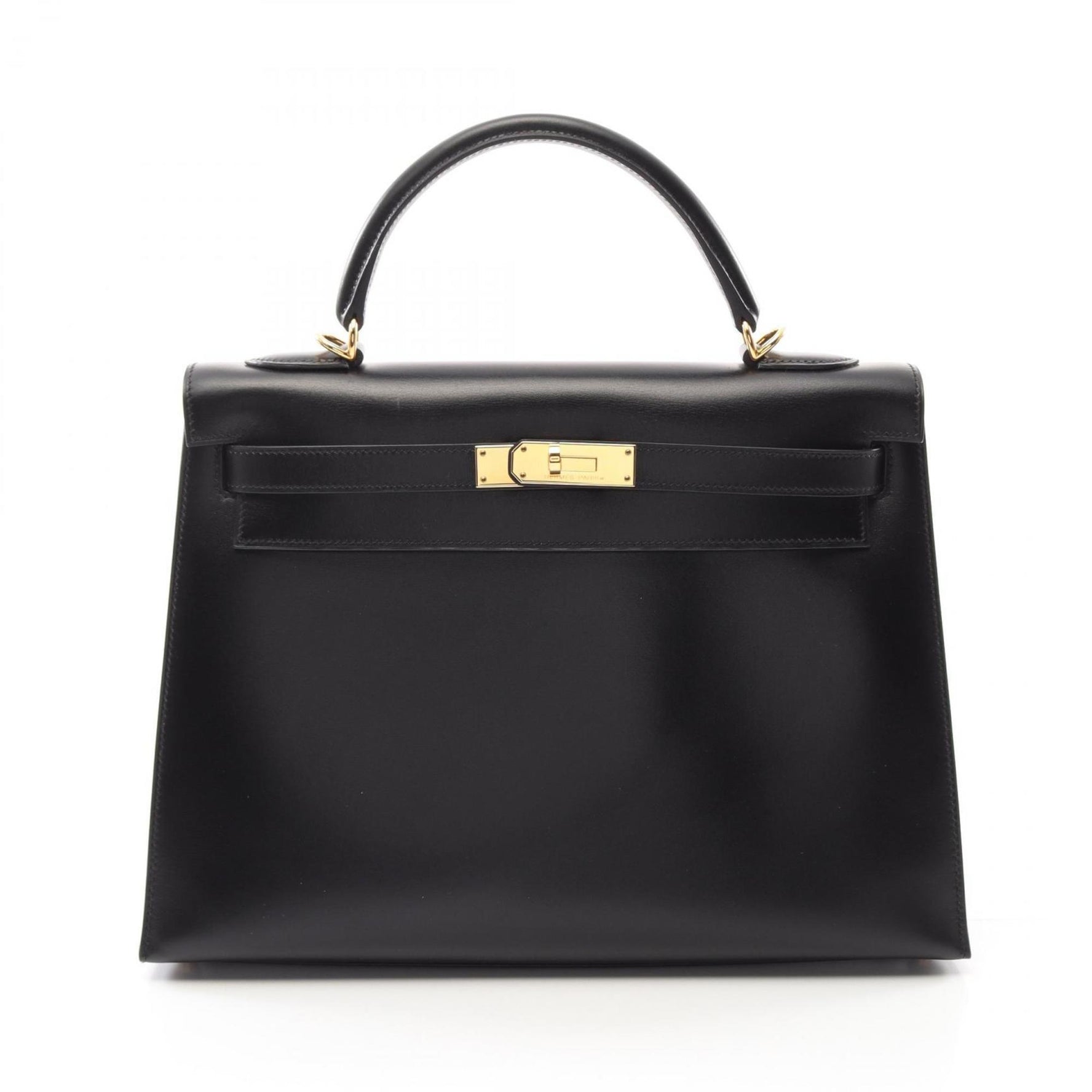 Hermes Kelly 32 handbag in calf leather (cowhide) box