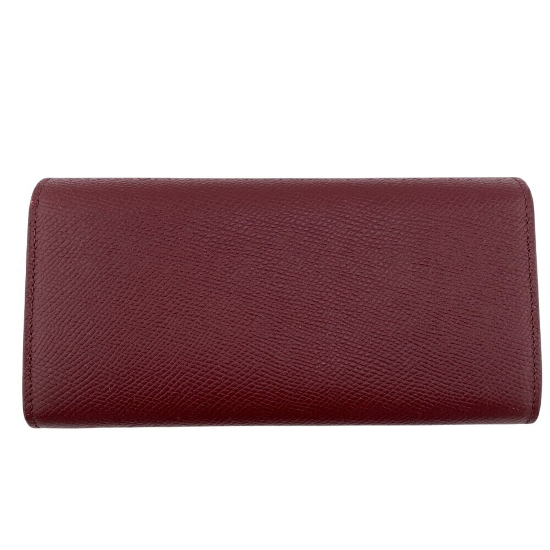 CELINE BEL LARGE FLAP WALLET Long wallet Wine red