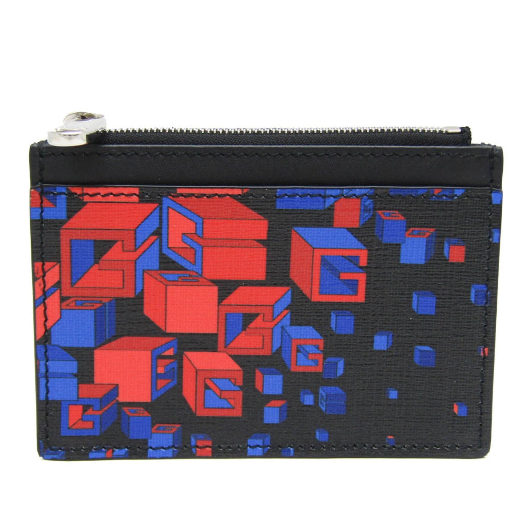 Gucci Square G Space Leather PVC Card Case Black,Blue,Red Color
