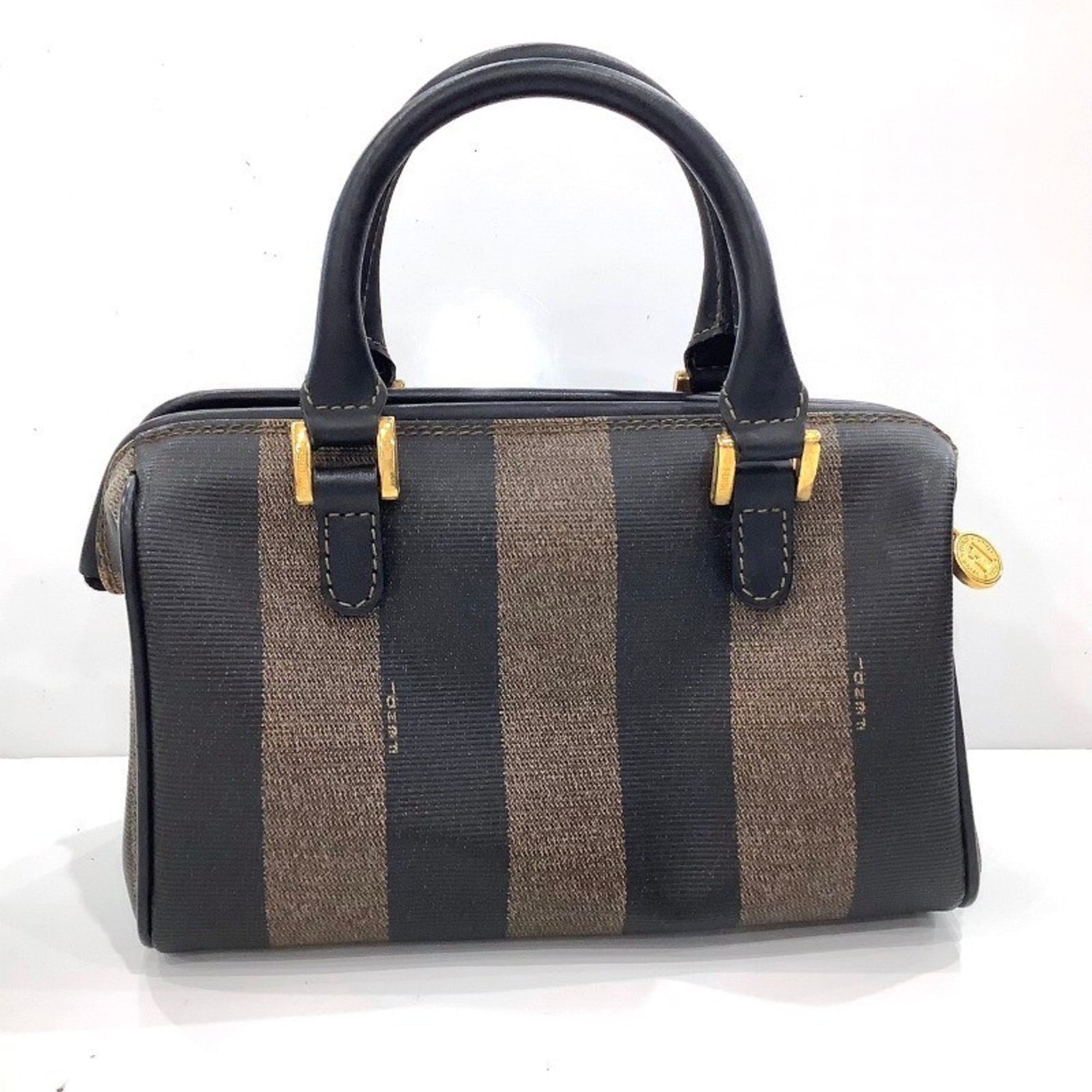 FENDI Pecan Print Mini Boston Bag
