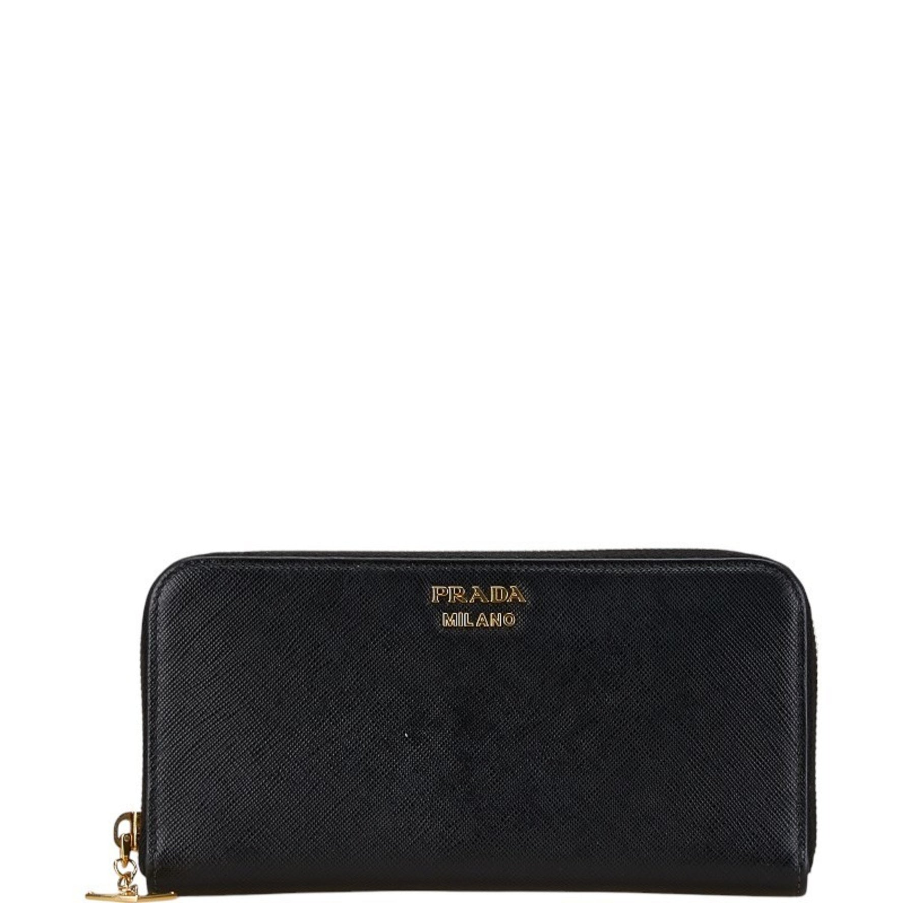 Prada Round Long Wallet Leather