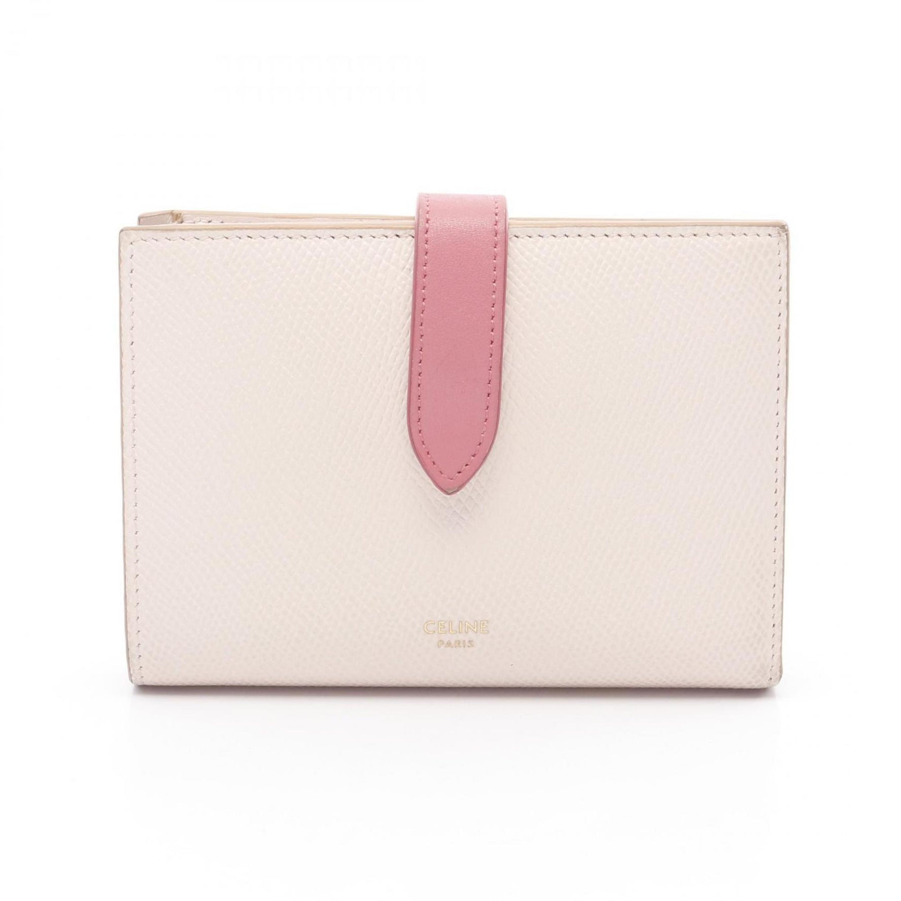 CELINE Medium Strap Wallet Bi-fold Leather