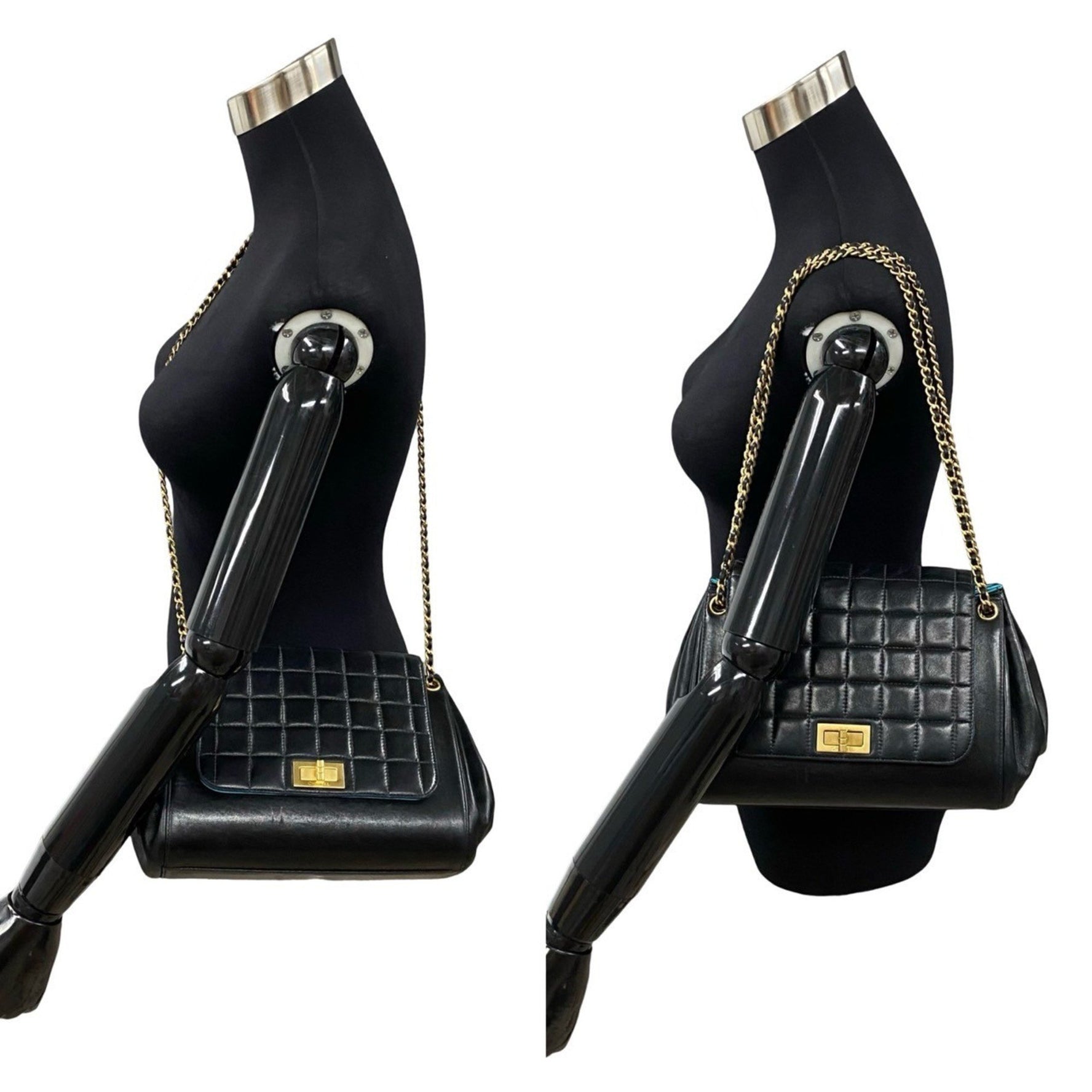 CHANEL Chocobar 2.55 Lambskin Leather Chain Shoulder Bag